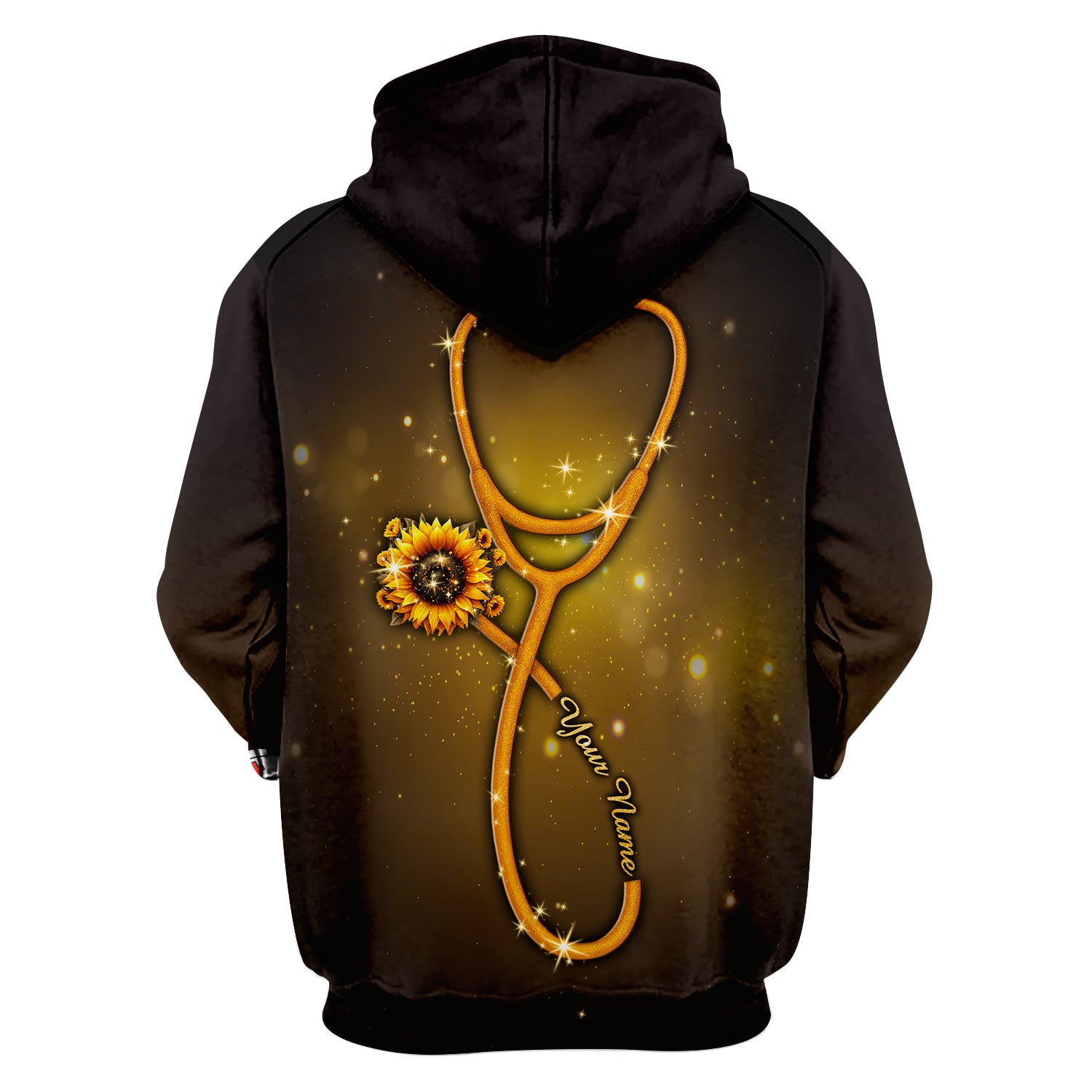 Custom Inspirational CNA T-Shirt - Golden Sunflower & Stethoscope Graphic Tee - Gift for RN LPN Healthcare Workers