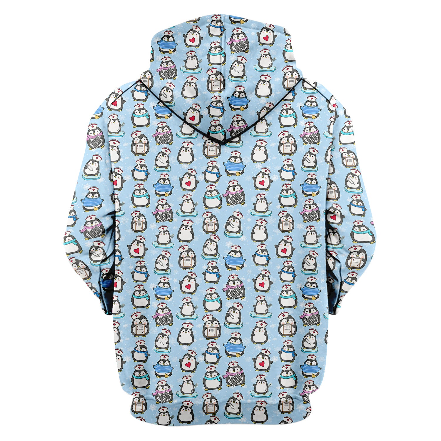 Personalized Cute Penguin Nurse Scrub Top - Funny Winter Animal & Medical Tools Design - Gift for RN LPN CNA