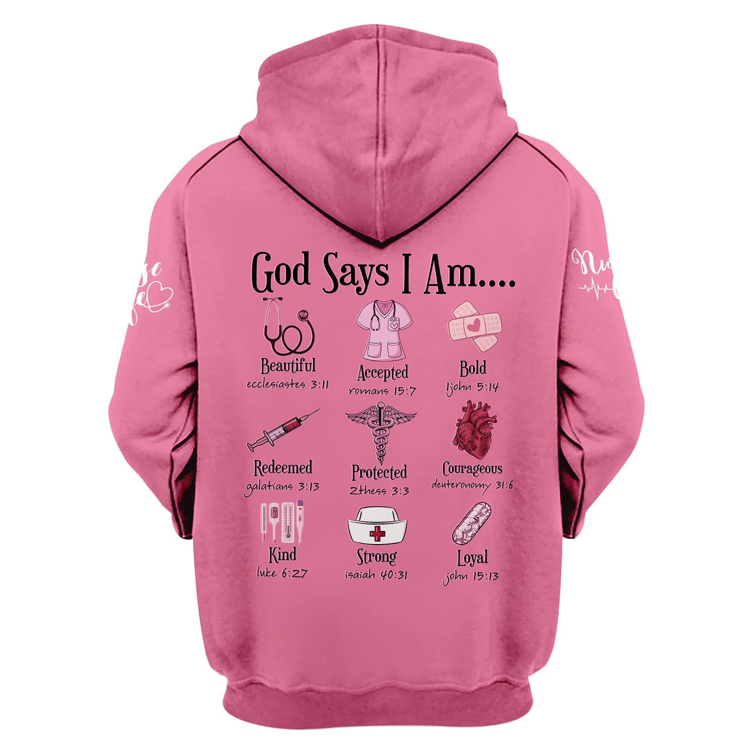 Personalized Christian Nurse T-Shirt - Jesus on the Cross Faith Graphic Tee - Gift for RN LPN CNA Healthcare Professionals