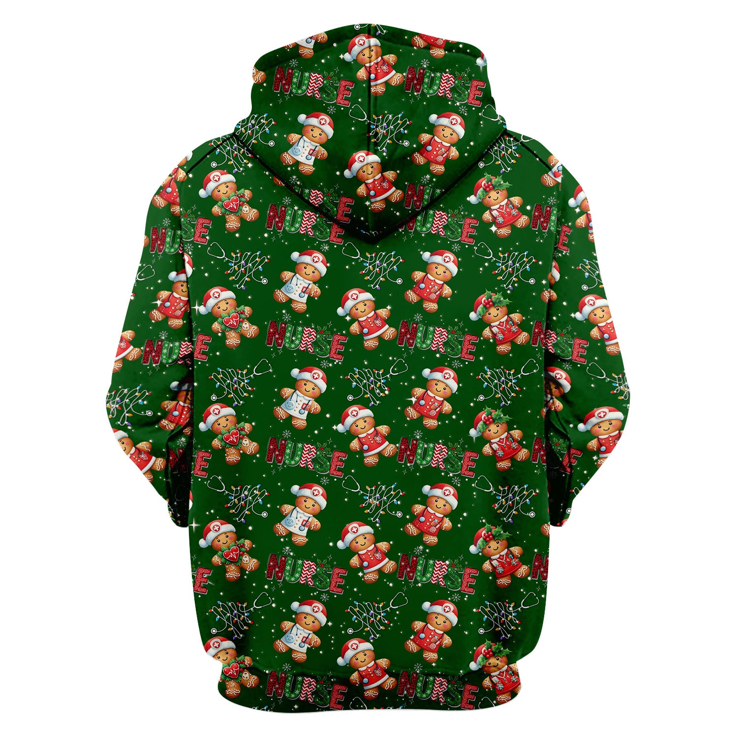 Christmas Nurse Scrub Top - Funny Gingerbread Holiday Medical Uniform - Gift for Nurse RN CNA LPN