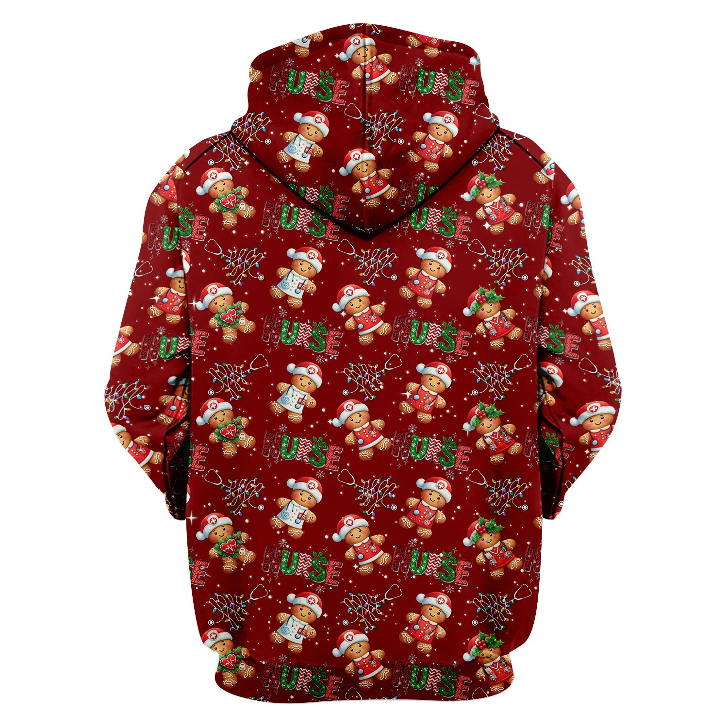 Christmas Nurse Scrub Top - Funny Gingerbread Holiday Medical Uniform - Gift for Nurse RN CNA LPN