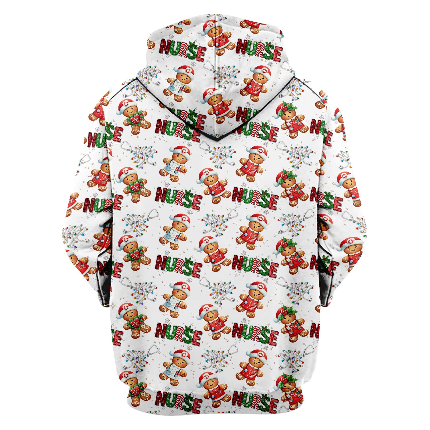 Gingerbread Christmas Scrub Top - Festive Holiday Nurse Medical Shirt - Gift for RN CNA LPN