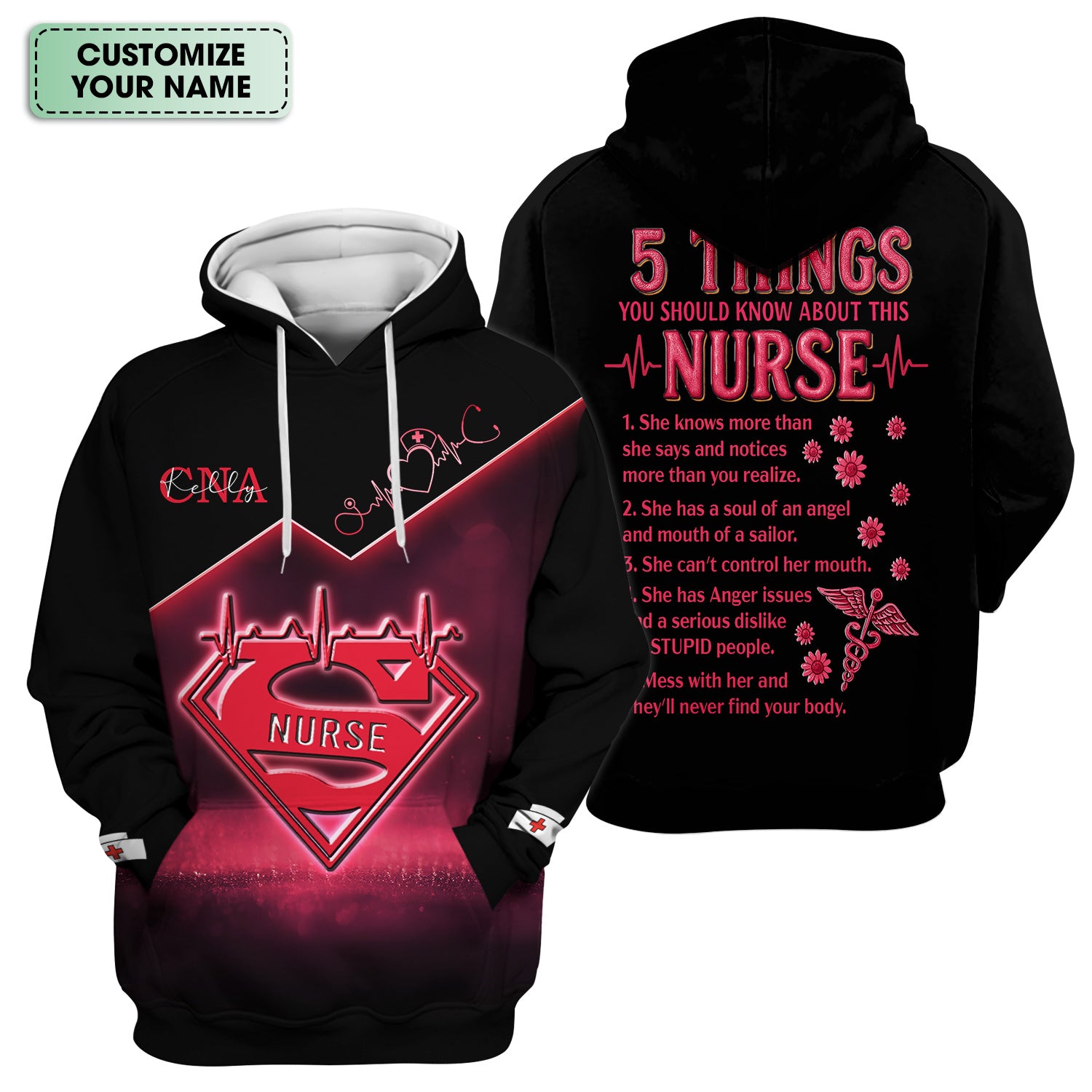 Custom Nurse Shirt 5 Things You Should Know - CNA RN LPN Medical Graphic Tee - Healthcare Worker & Medical Staff Gift
