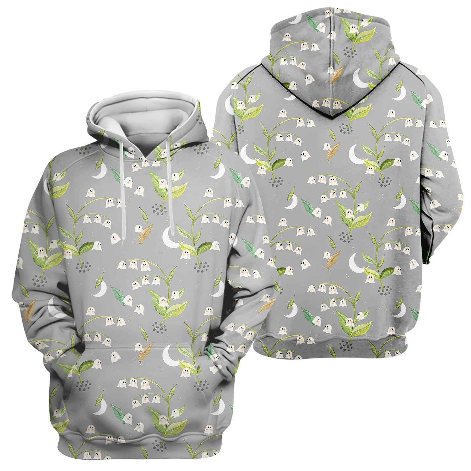 Cute Ghost Halloween Nurse Scrub Top - Lily of the Valley Shirt - Gift for Women Nurses, RN LPN & Medical Staff