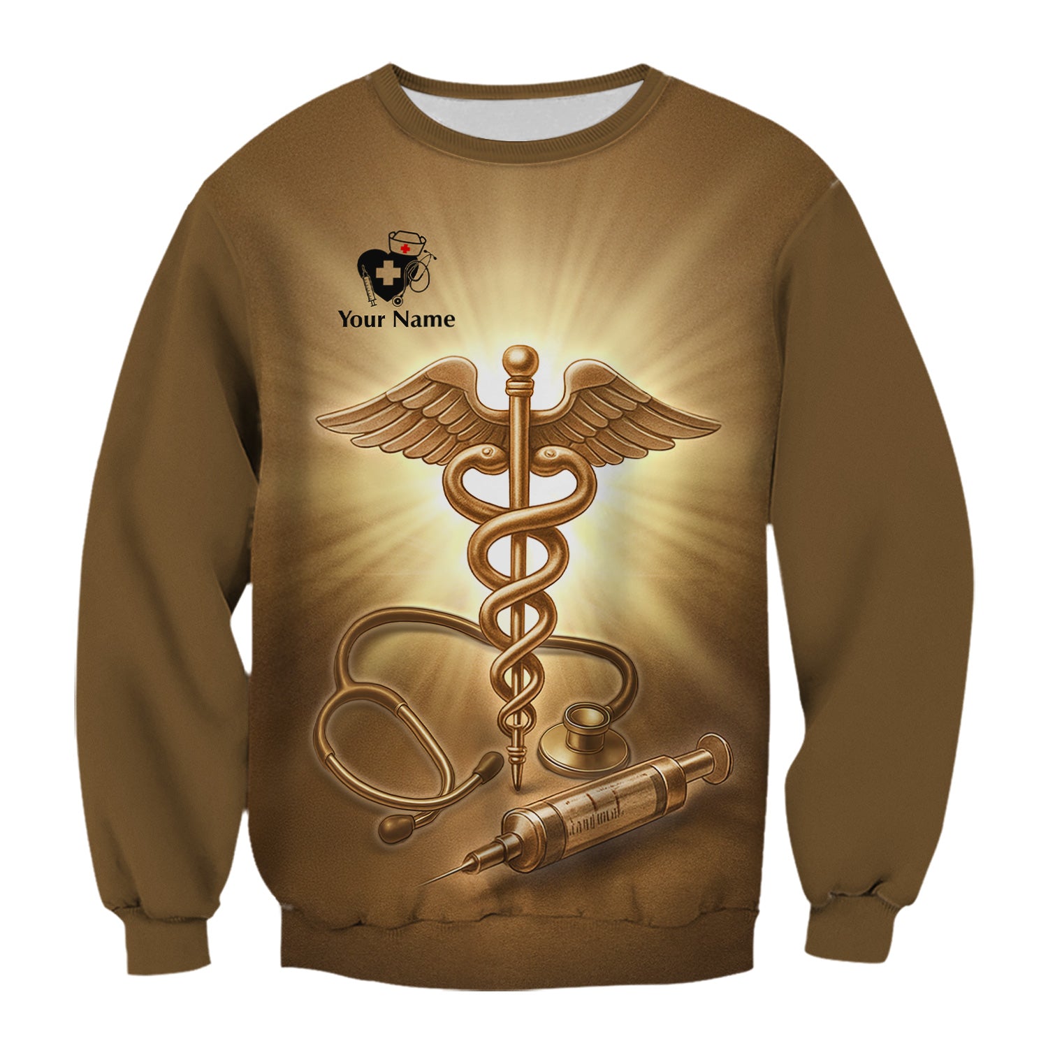 Custom Faith-Based Nursing Scrub Top - With Faith & Scrubs a Nurse Is Never Alone - Christian Gift for RN, LPN, CNA