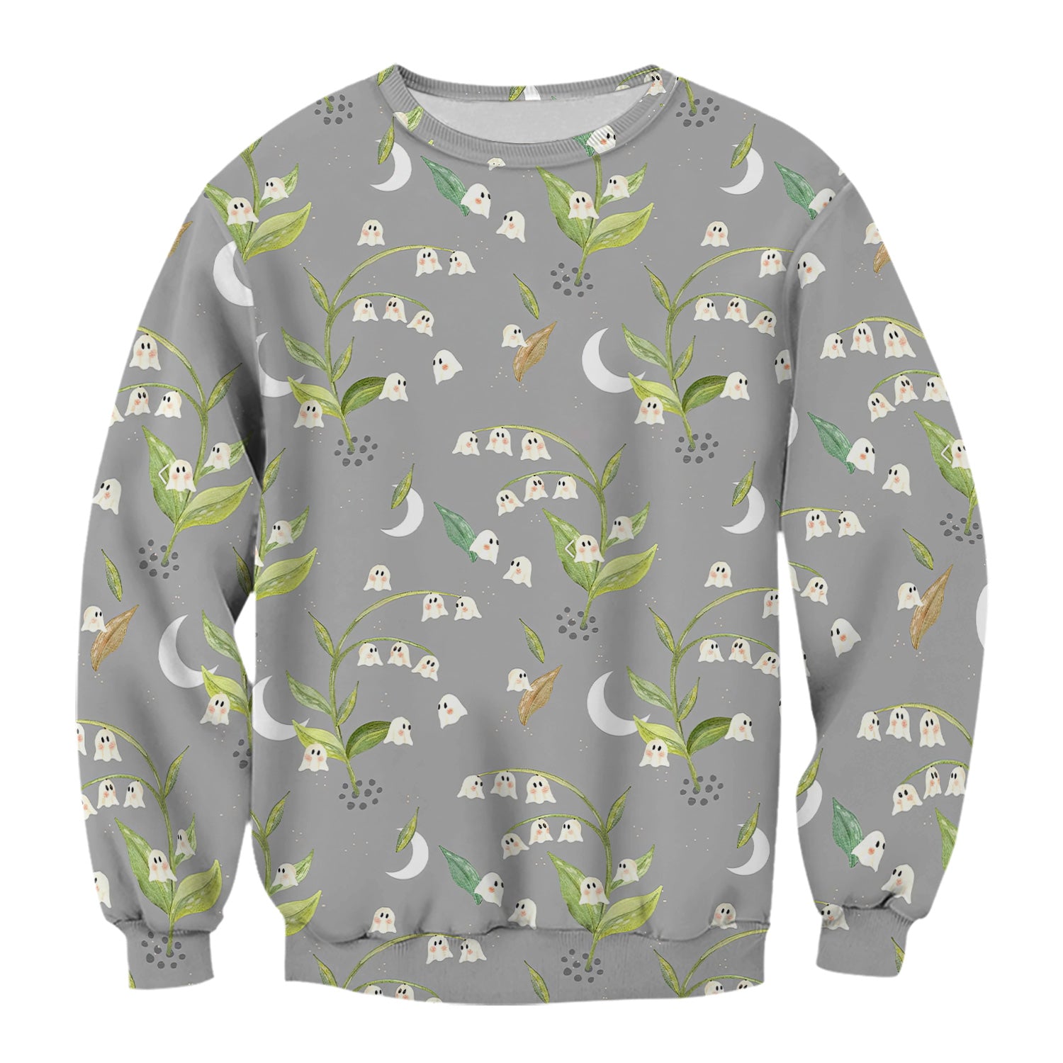 Cute Ghost Halloween Nurse Scrub Top - Lily of the Valley Shirt - Gift for Women Nurses, RN LPN & Medical Staff