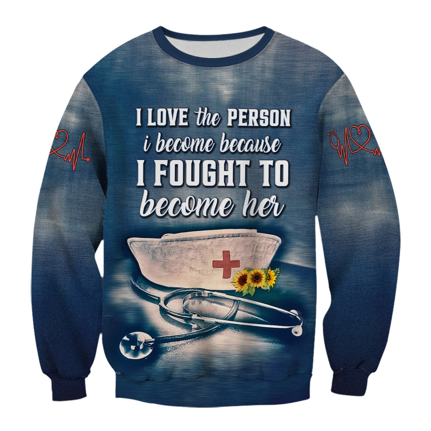 Personalized Nurse Scrub Top for Women - I Love the Person I Become Quote - Gift for Nurse RN CNA Appreciation