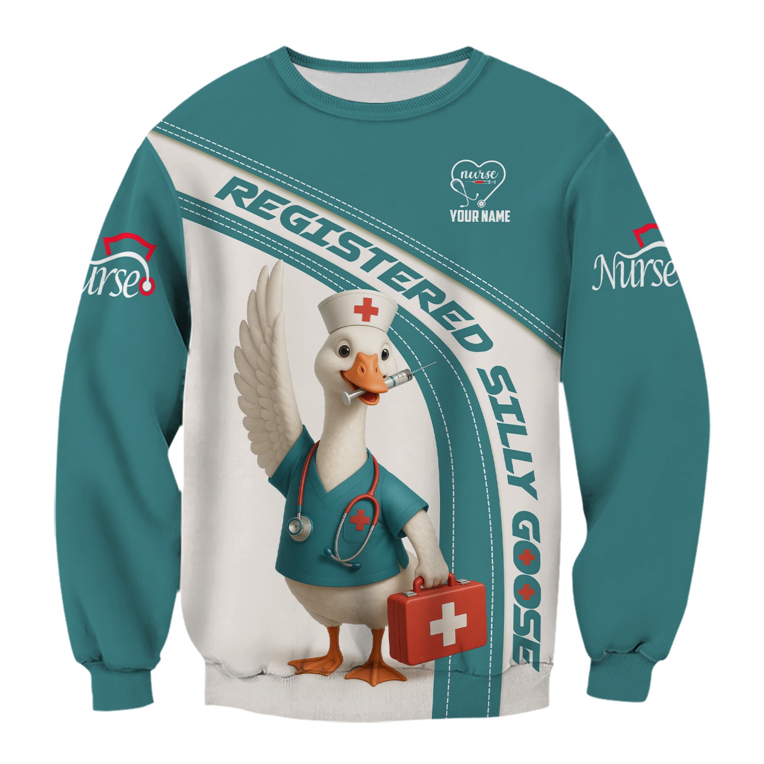 Personalized Nurse Shirt - Registered Silly Goose Design - Custom RN Gifts for Nurses, LPNs, and Healthcare Workers