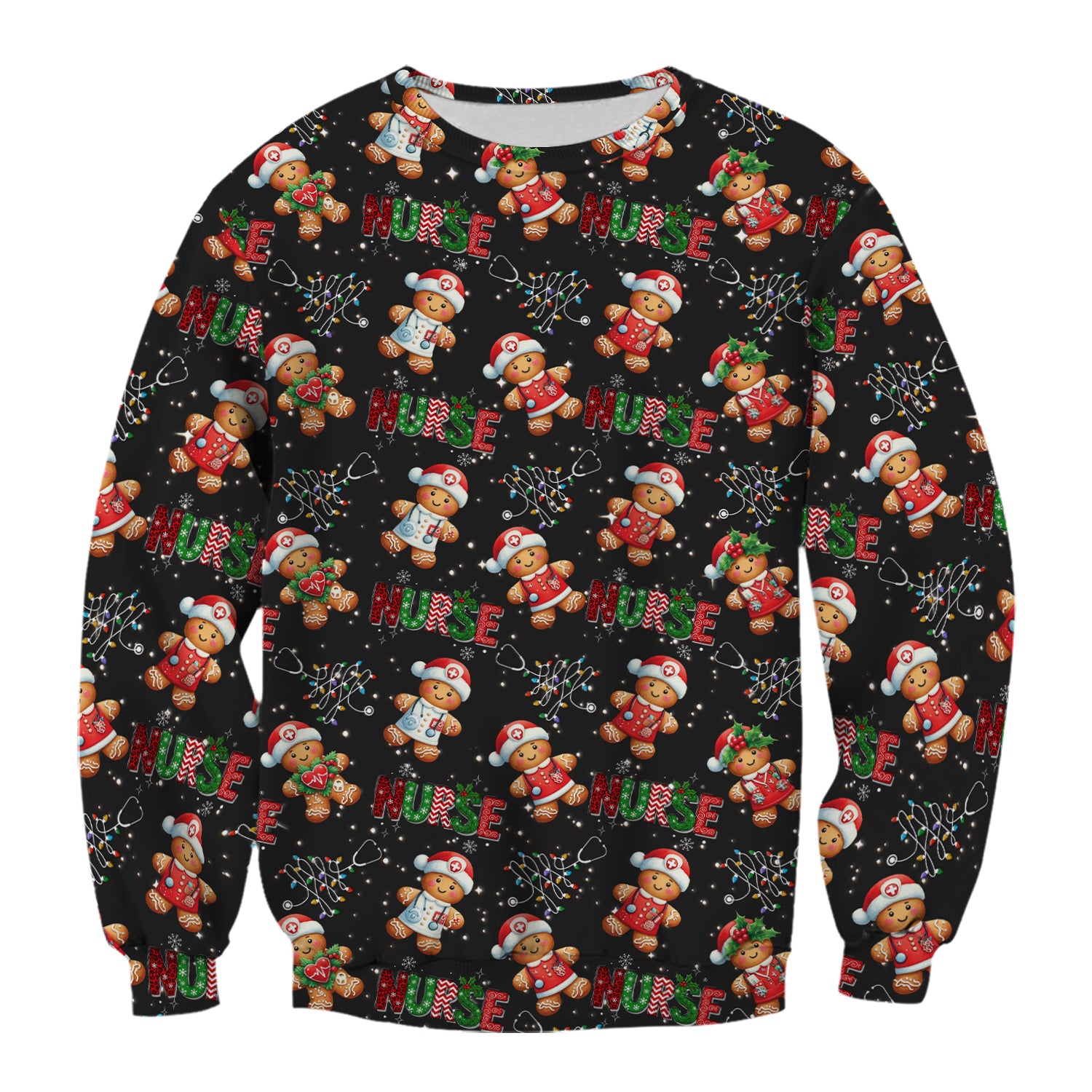 Gingerbread Christmas Scrub Top - Festive Holiday Nurse Medical Shirt - Gift for RN CNA LPN