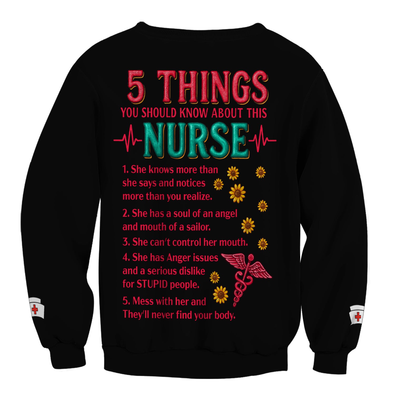 Personalized Funny Nurse Shirt for Women - 5 Things About This Nurse Tee - Gift for RN CNA LPN Healthcare Workers