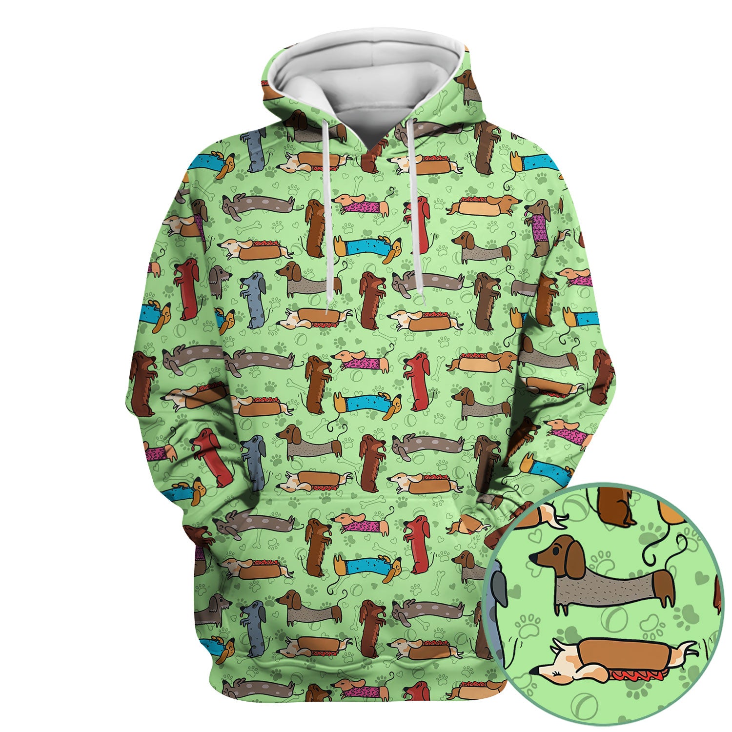 Cute Sausage Dog Scrub Top for Nurses - Colorful Dachshund Print Medical Work Shirt - Fun Wiener Dog Pattern Veterinary Apparel