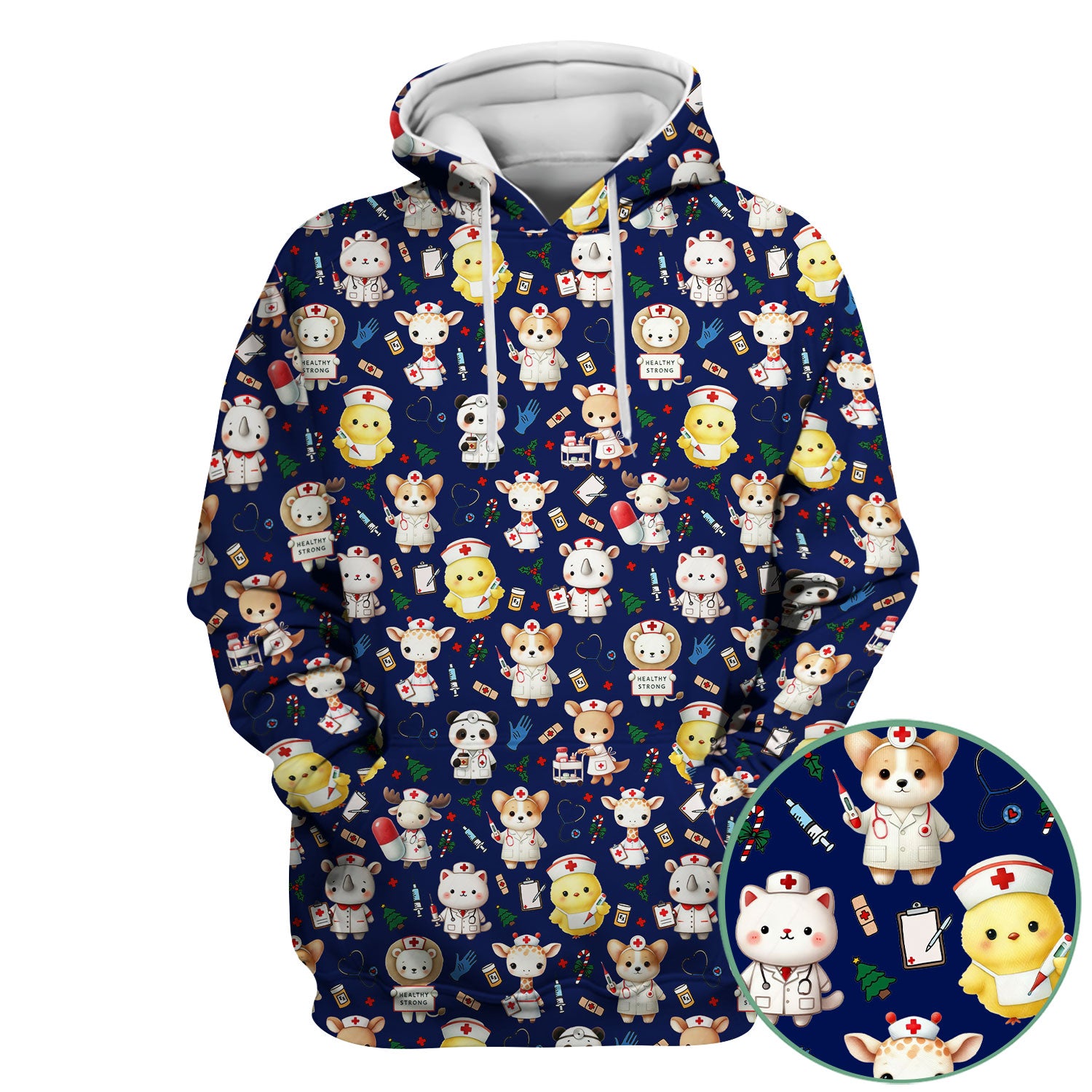 Comfortable Scrubs for Nurses - Pediatric Scrub Tops - Breathable Fabrics Nursing Uniform - Puppy Lover Gift for Women