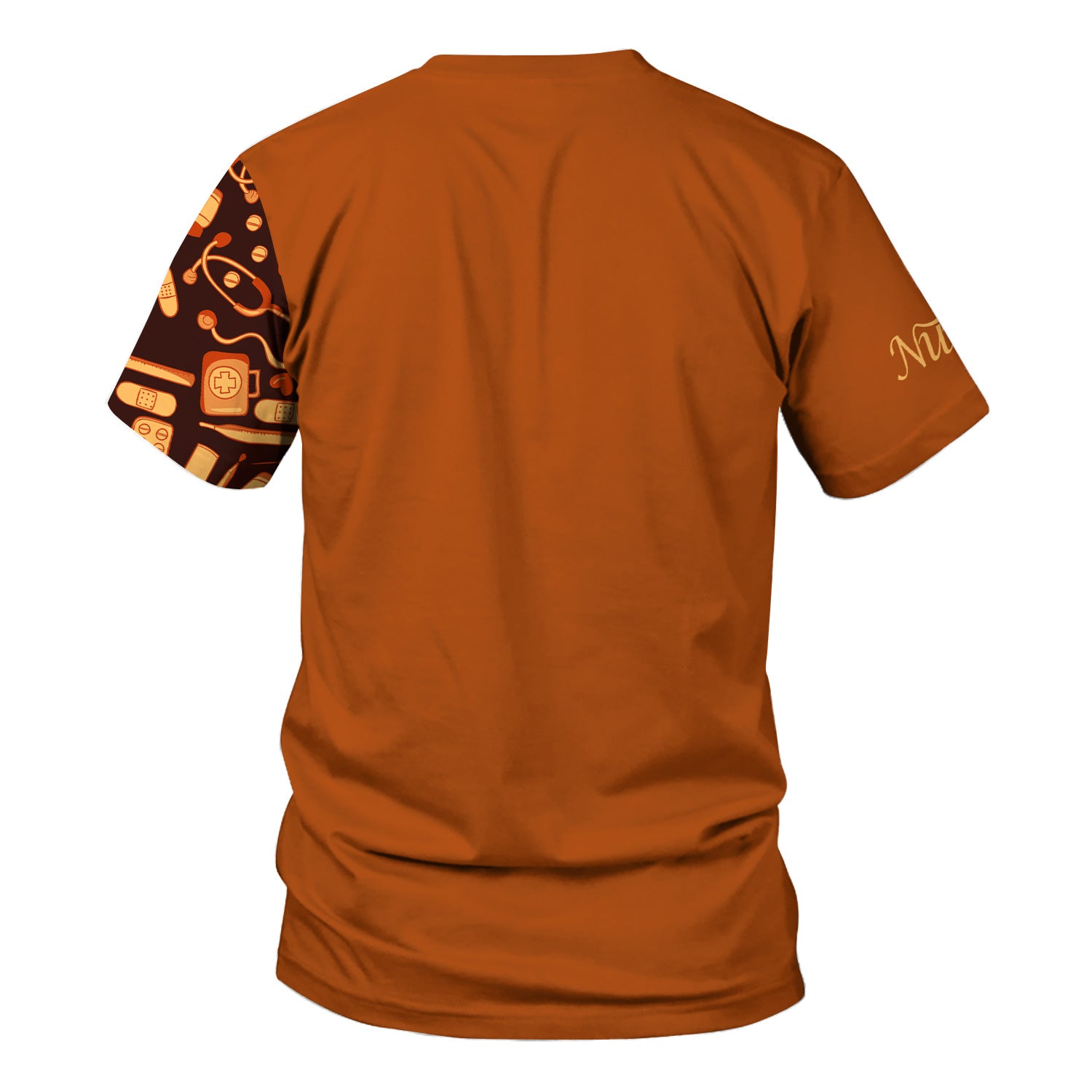 Custom Christian Nurse Scrub Top - Fall For Jesus He Never Leaves - Gift for RN LPN CNA Healthcare Workers