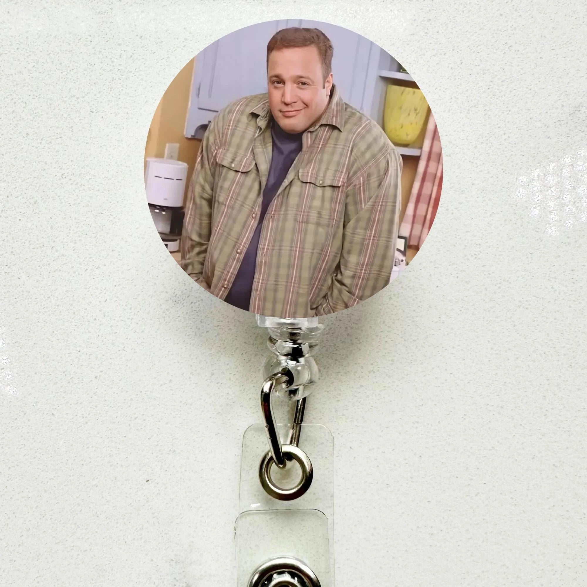 Kevin James Meme Badge Reel Funny Retractable ID Holder