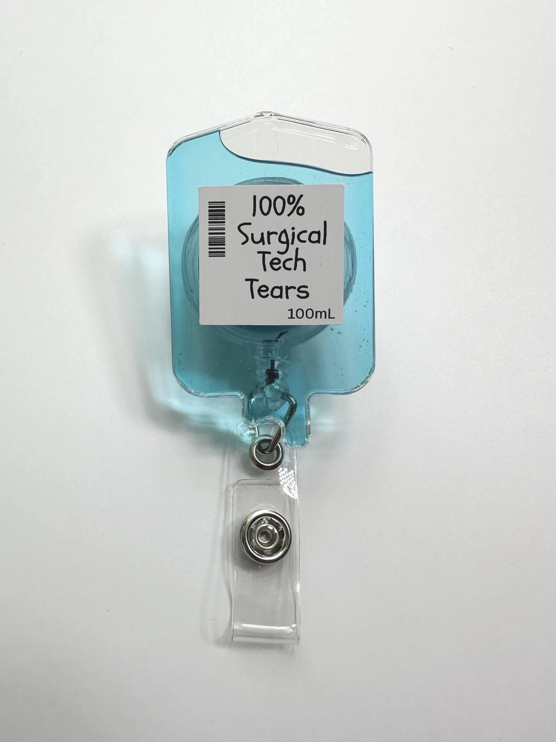 Funny Scrub Tech Tears Badge Reel Retractable ID Holder, Nurse Gift