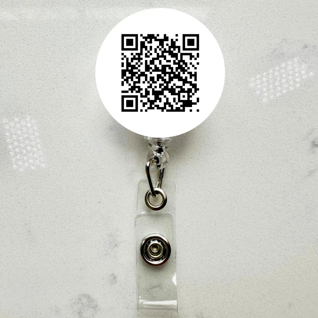 Funny Rick Roll QR Code Badge Reel Retractable Prank Gift