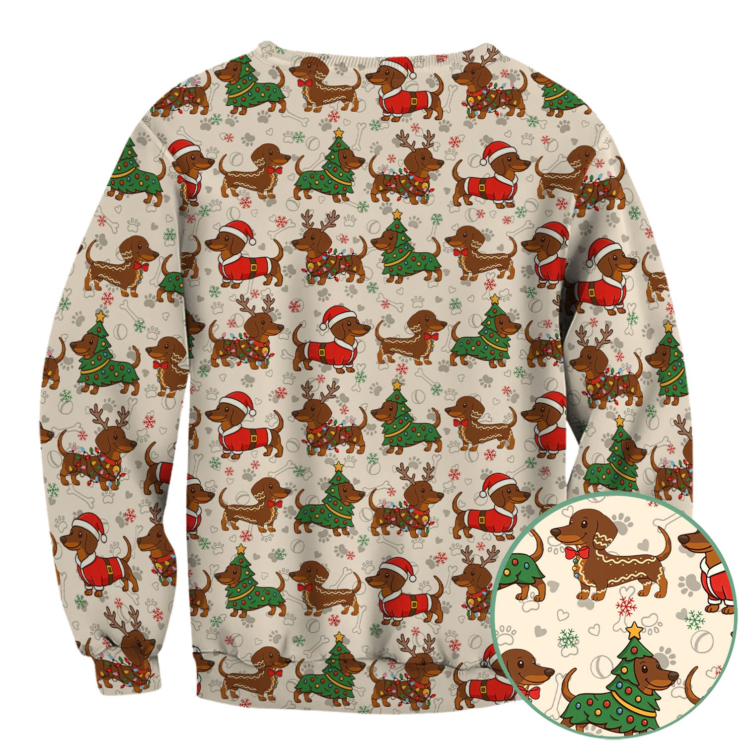 Christmas Dachshund Scrub Top - Funny Sausage Dog Wiener Holiday Nurse Shirt - Xmas Medical Uniform Gift for RN CNA LPN