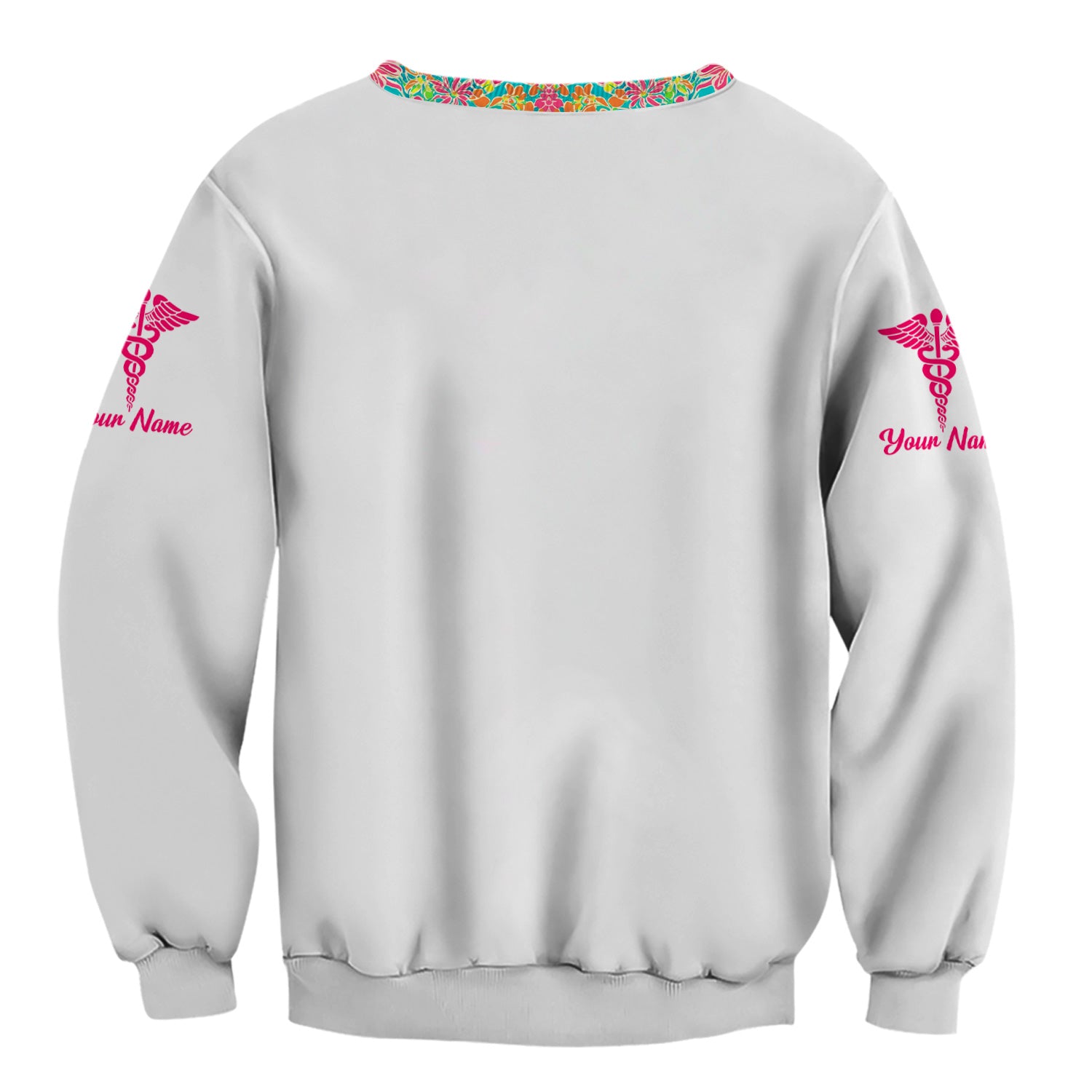 Custom Name Floral Bow Nurse Life Shirt - Cute Stethoscope Design with Heartbeat Graphic - Gift for RN LPN CNA Medical Staff