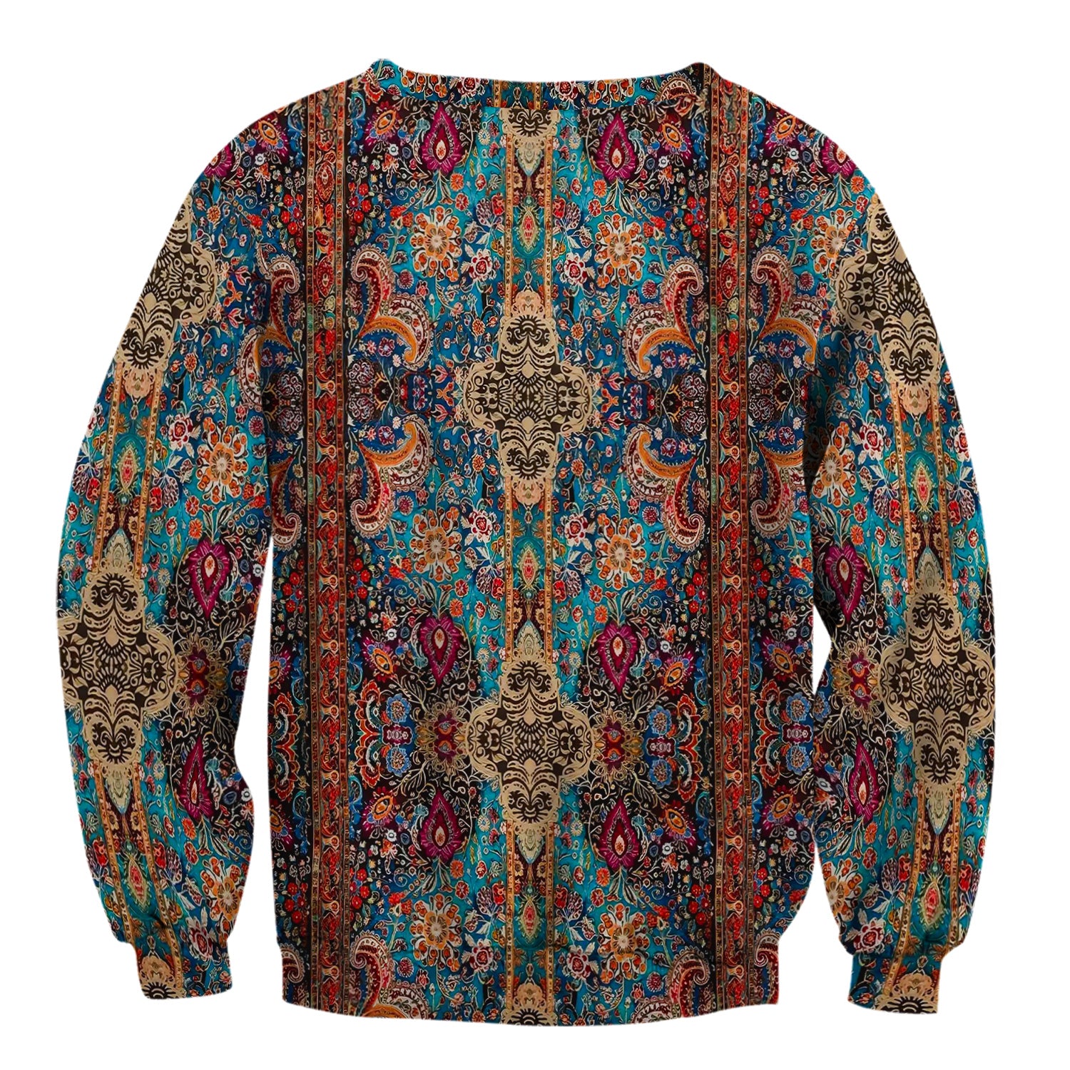 Artistic Bohemian Nurse Scrub Top - Colorful Tapestry & Boho Pattern Design - Thoughtful Gift for Women RN LPN & Healthcare Workers