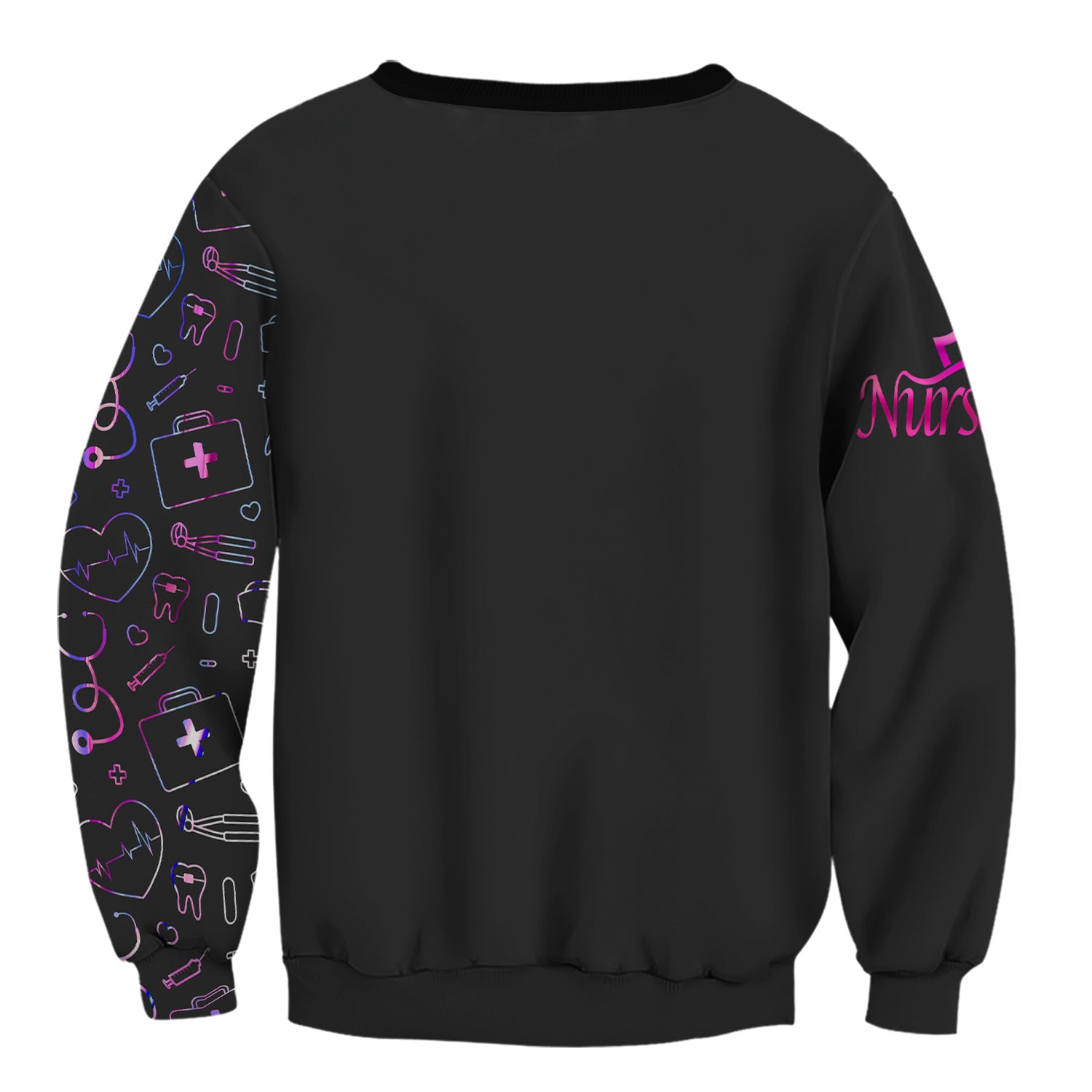 Personalized Funny Skeleton Nurse Scrub Top - Heart Sunglasses & Syringe Design - Custom Name Medical Gift for RN LPN CNA