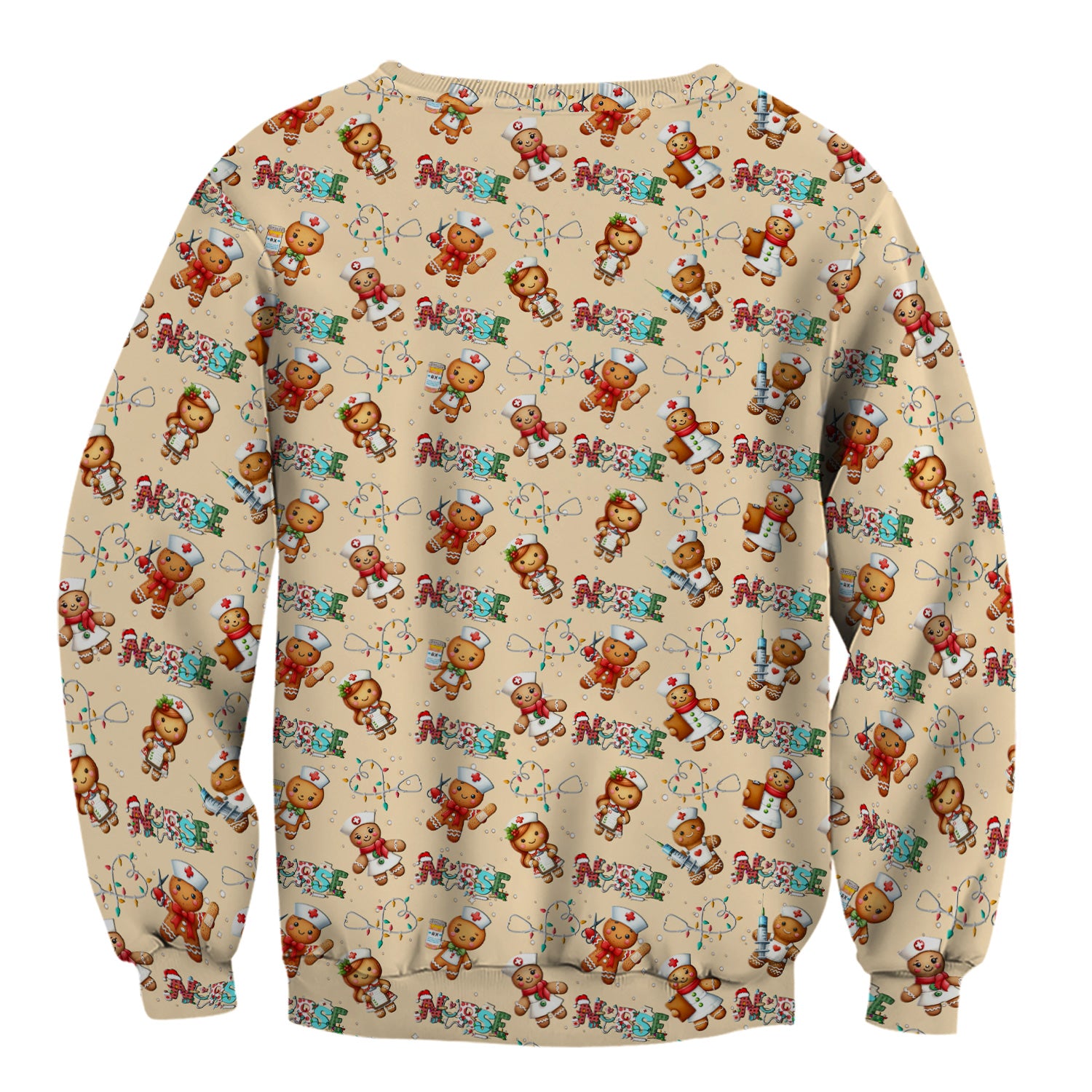 Gingerbread Cookie Christmas Scrub Top - Funny Holiday Nurse Shirt - Cute Medical Uniform for RN CNA LPN LVN EN
