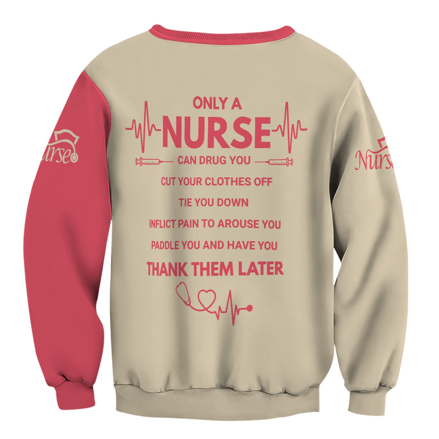 Personalized Nurse Shirt for Women - Pink Floral Stethoscope Design - Custom Name Gift for RN, CNA, LPN