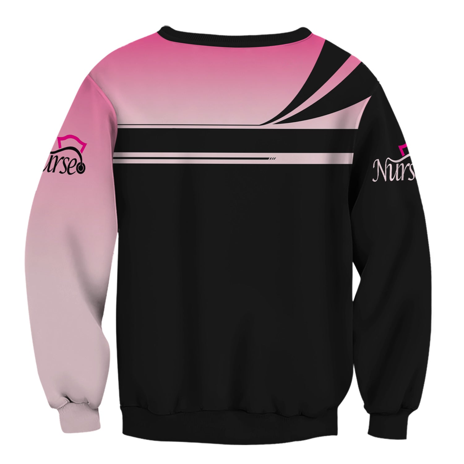 Personalized Breast Cancer Awareness Scrub Top - I Wear Pink For My Wife - RN LPN CNA Healthcare Workers Gift