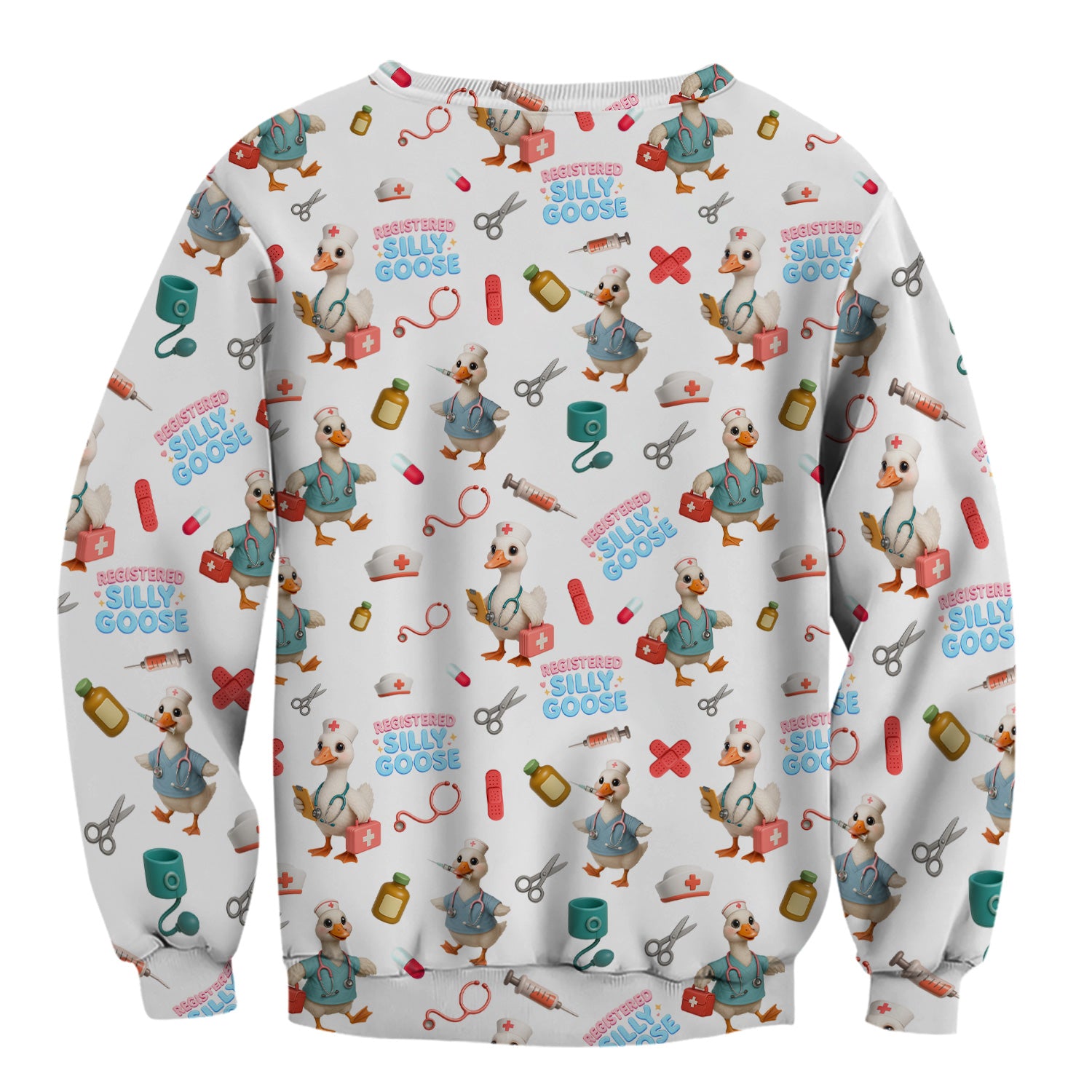 Funny Goose Nurse Scrubs for Women - Registered Silly Goose Top