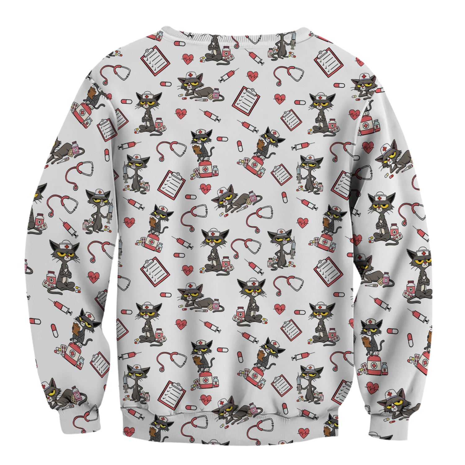 Personalized Funny Nurse Cat Scrub Top for Women - Cute Medical Uniform for RN CNA Vet Tech - Gift for Medical Staff, Healthcare Worker