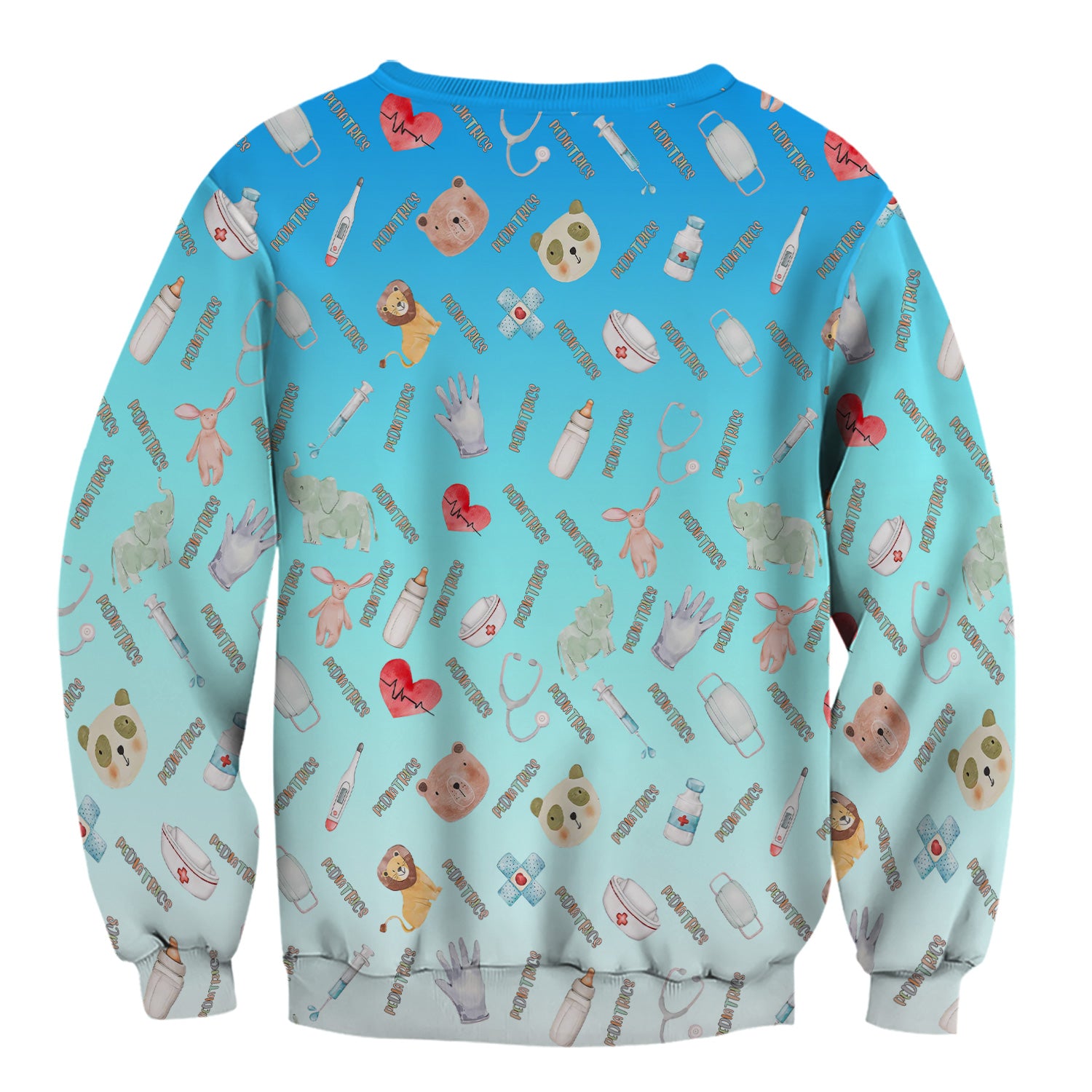 Adorable Pediatric Medical Scrub - Medical Uniform Top with Animal & Heart Icons - Gift for RN, CNA, LPN, Healthcare Worker