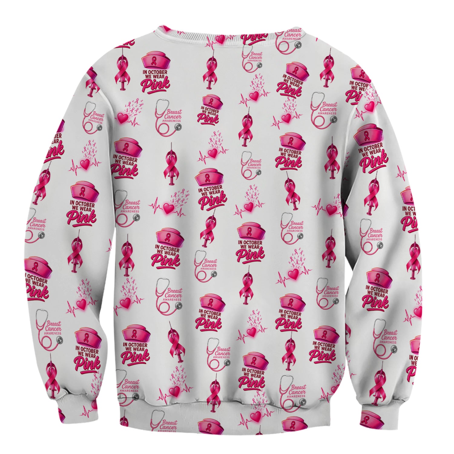 Breast Cancer Awareness Nurse Shirt - Supportive Nurse October Graphic Tee - Gift for RN LPN Healthcare Workers
