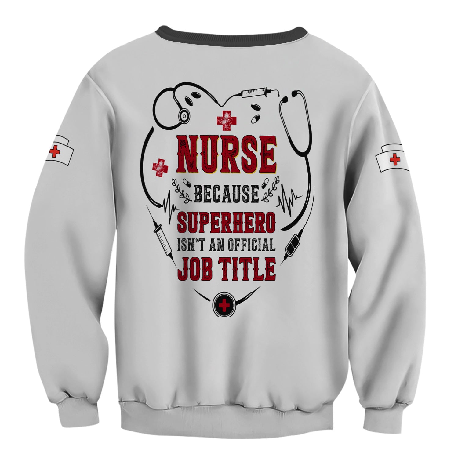 Personalized  Superhero Nurse Scrub Top - Funny Medical Uniform with Pockets - Gift for Healthcare Workers, RN, CNAs, LPNs