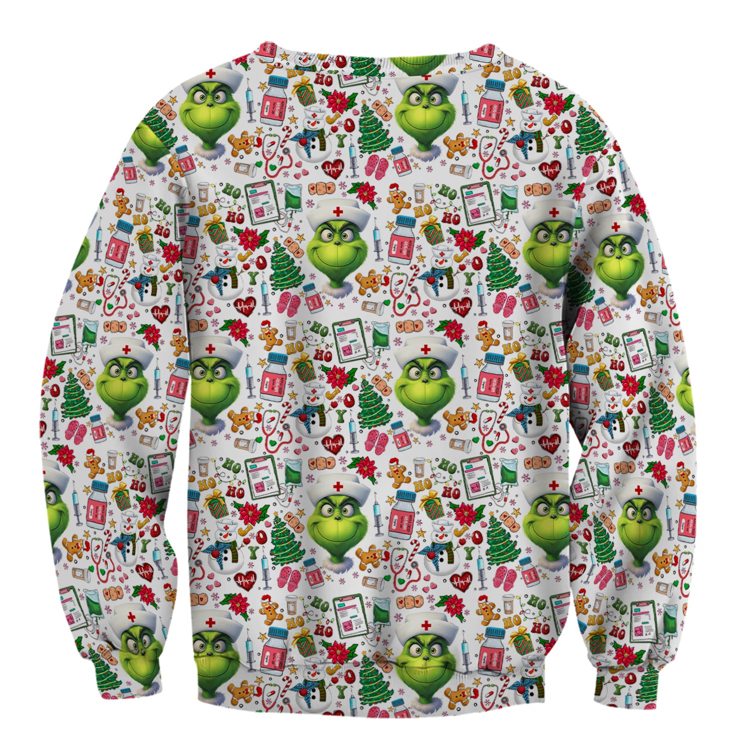 Christmas Nurse Scrub Top - Funny Grinch Medical Top for Women - Multiple Colors Gift for CNA RN LPN