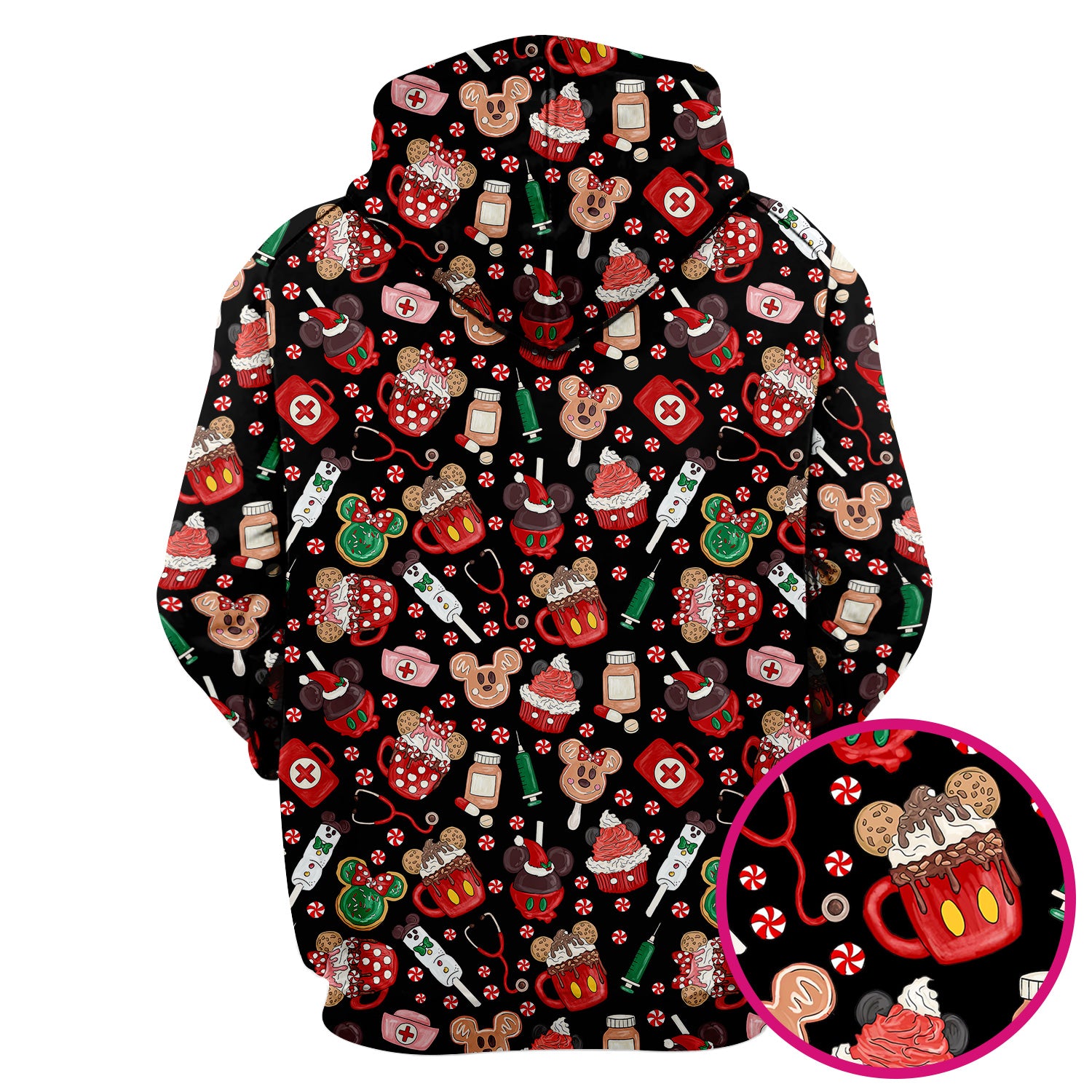 Funny Gingerbread Christmas Scrub Top - Cute Candy Cupcake Nurse Shirt - Holiday Medical Uniform RN CNA LPN