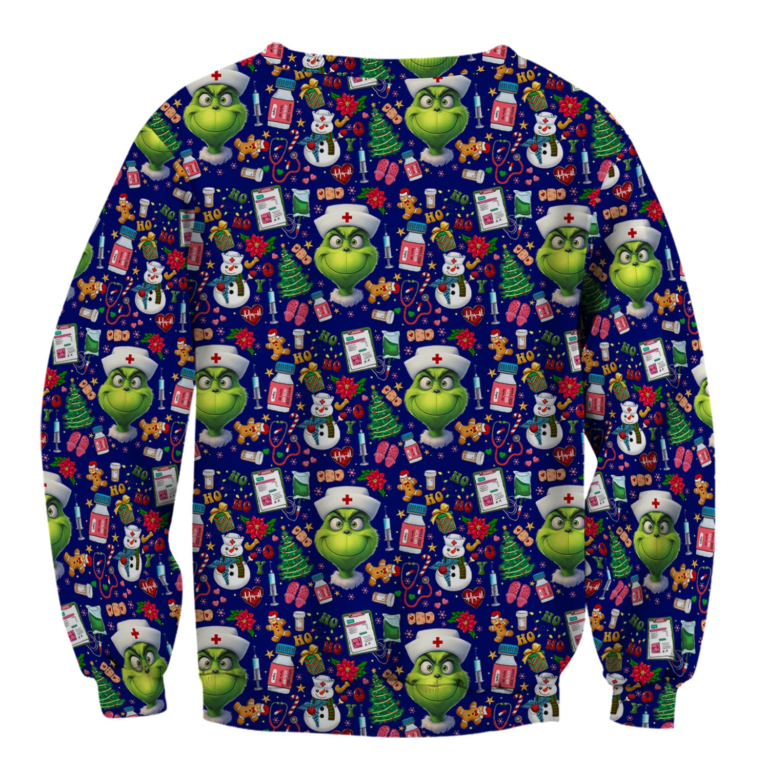 Christmas Nurse Scrub Top - Funny Grinch Medical Top for Women - Multiple Colors Gift for CNA RN LPN