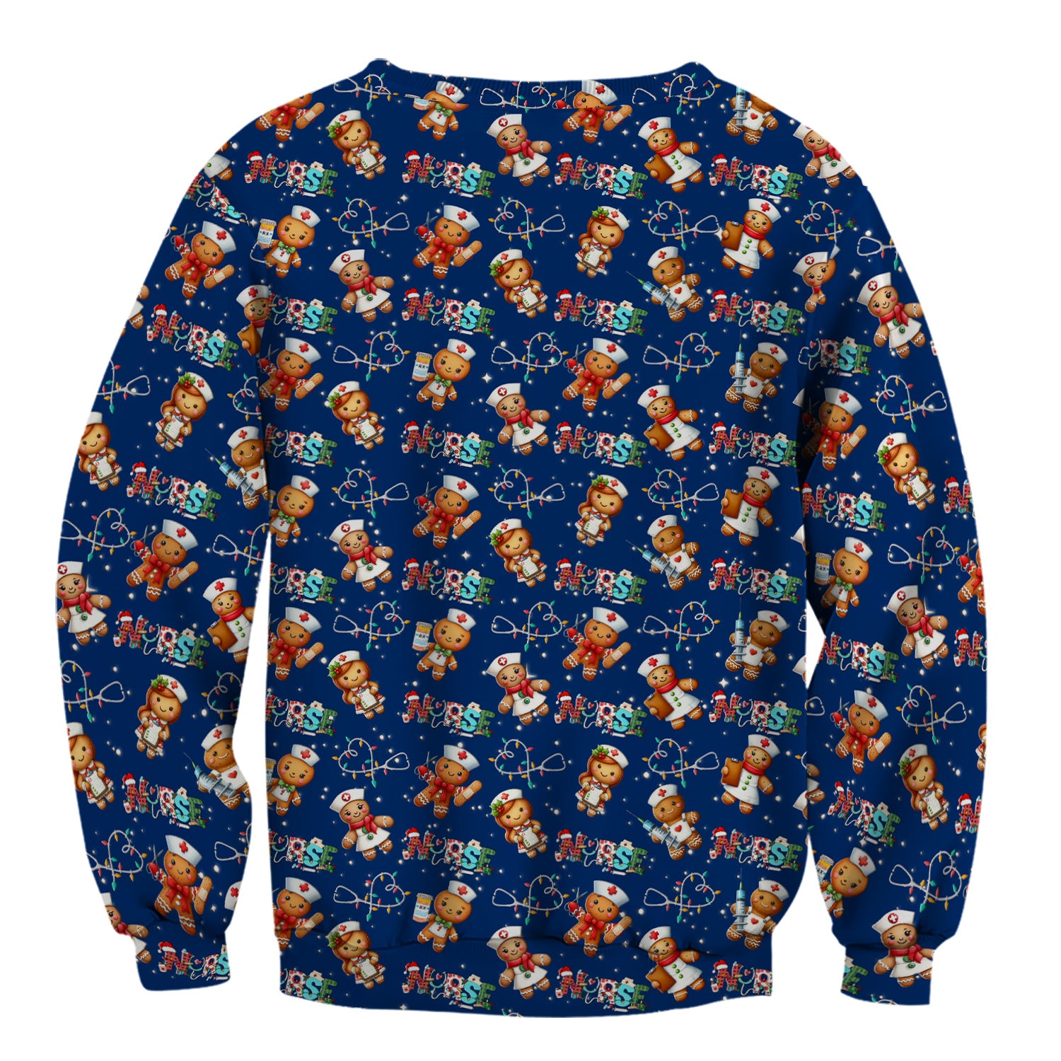 Christmas Gingerbread Nurse Scrub Top - Cute Holiday Medical Uniform for Women - Gift for RN CNA LPN LVN EN