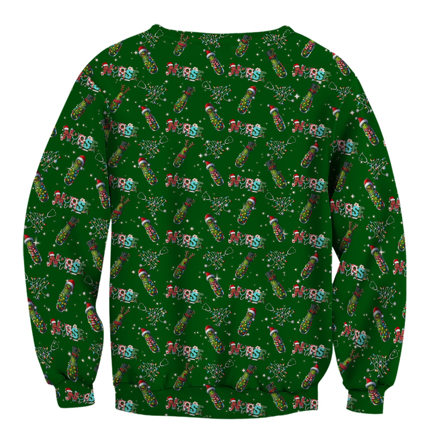 Christmas Pickle Scrub Top - Funny Holiday Medical Uniform - Gift for Nurse RN CNA LPN LVN EN