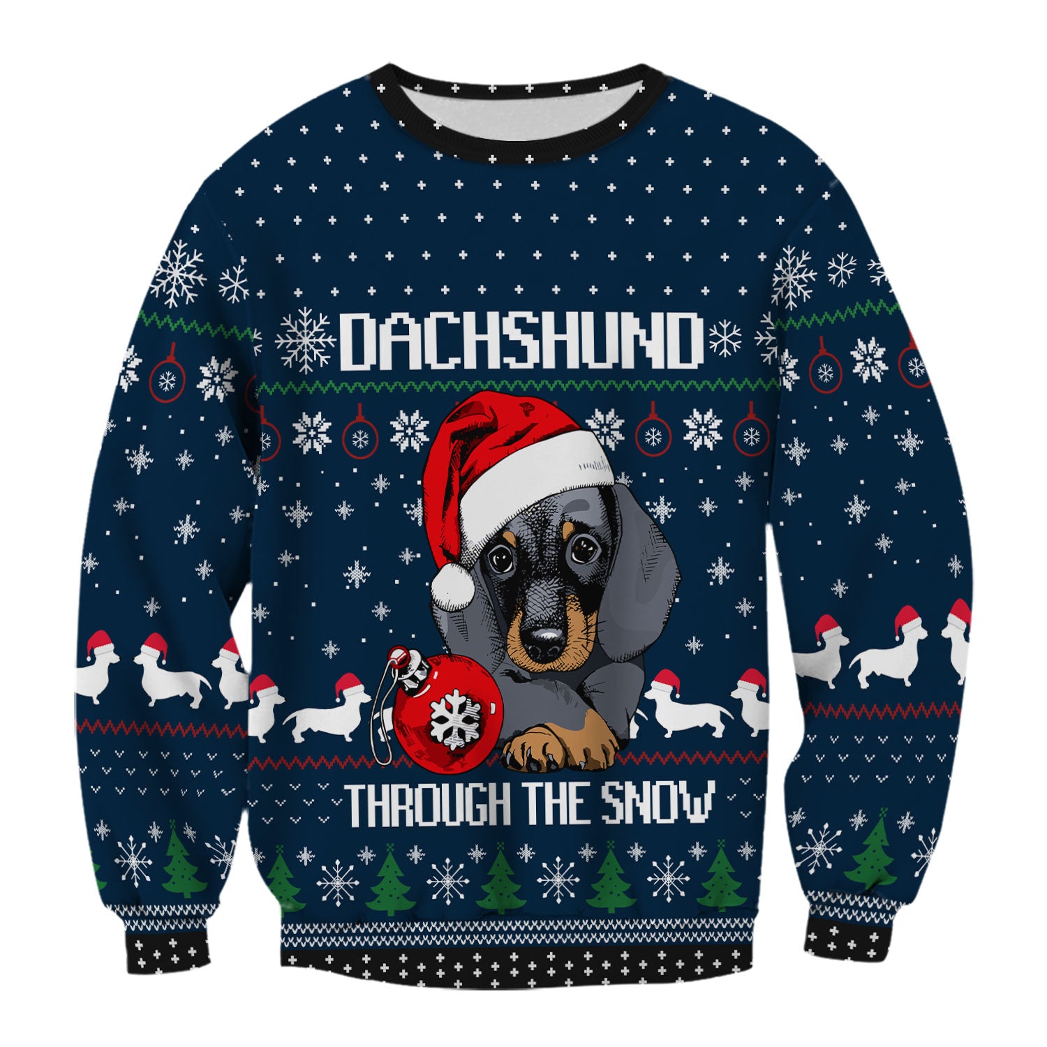 Dachshund Christmas Scrub Top - Funny Sausage Dog Nurse Shirt - Cute Holiday Scrubs for Women RN LPN CNA Gift