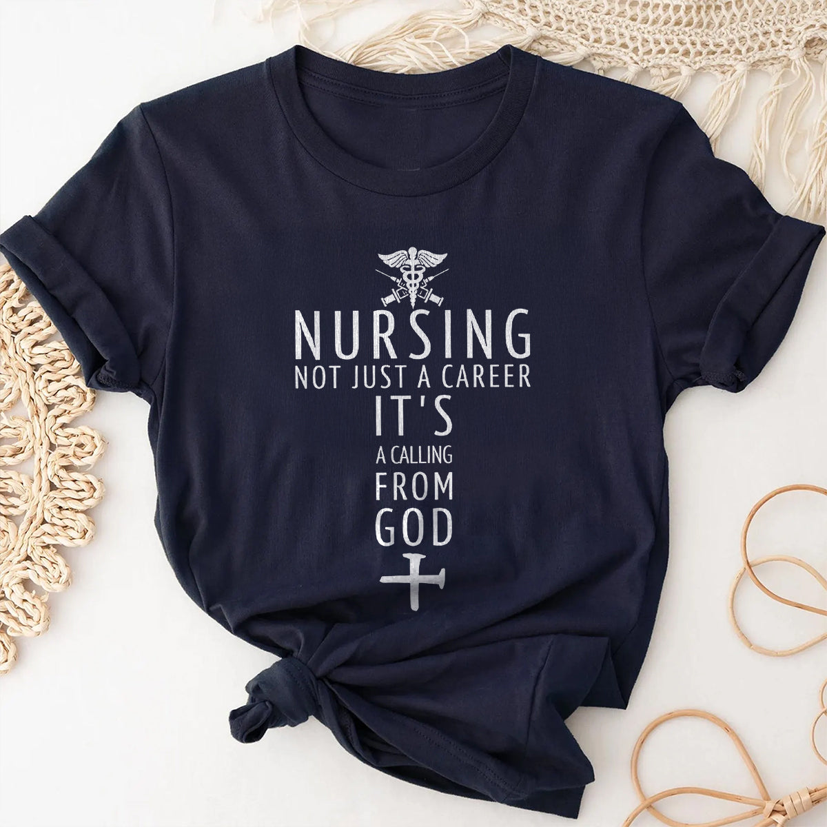 Christian Nurse T Shirt for Women - Nursing Not Just A Career It’s A Calling From God - RN LPN CNA Gift