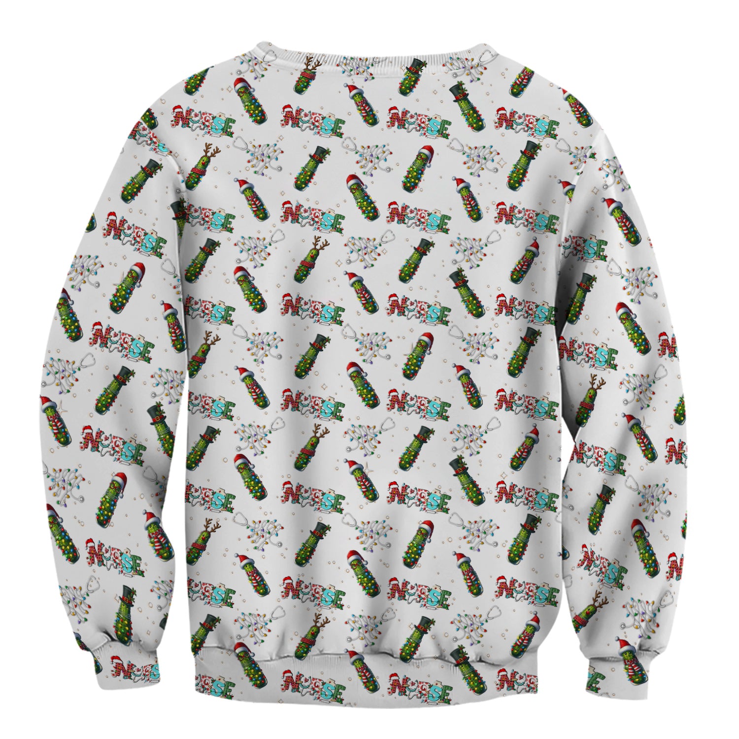 Funny Christmas Pickle Scrubs for Women - Festive Holiday Nurse Medical Uniform - Gift for RN CNA LPN LVN EN