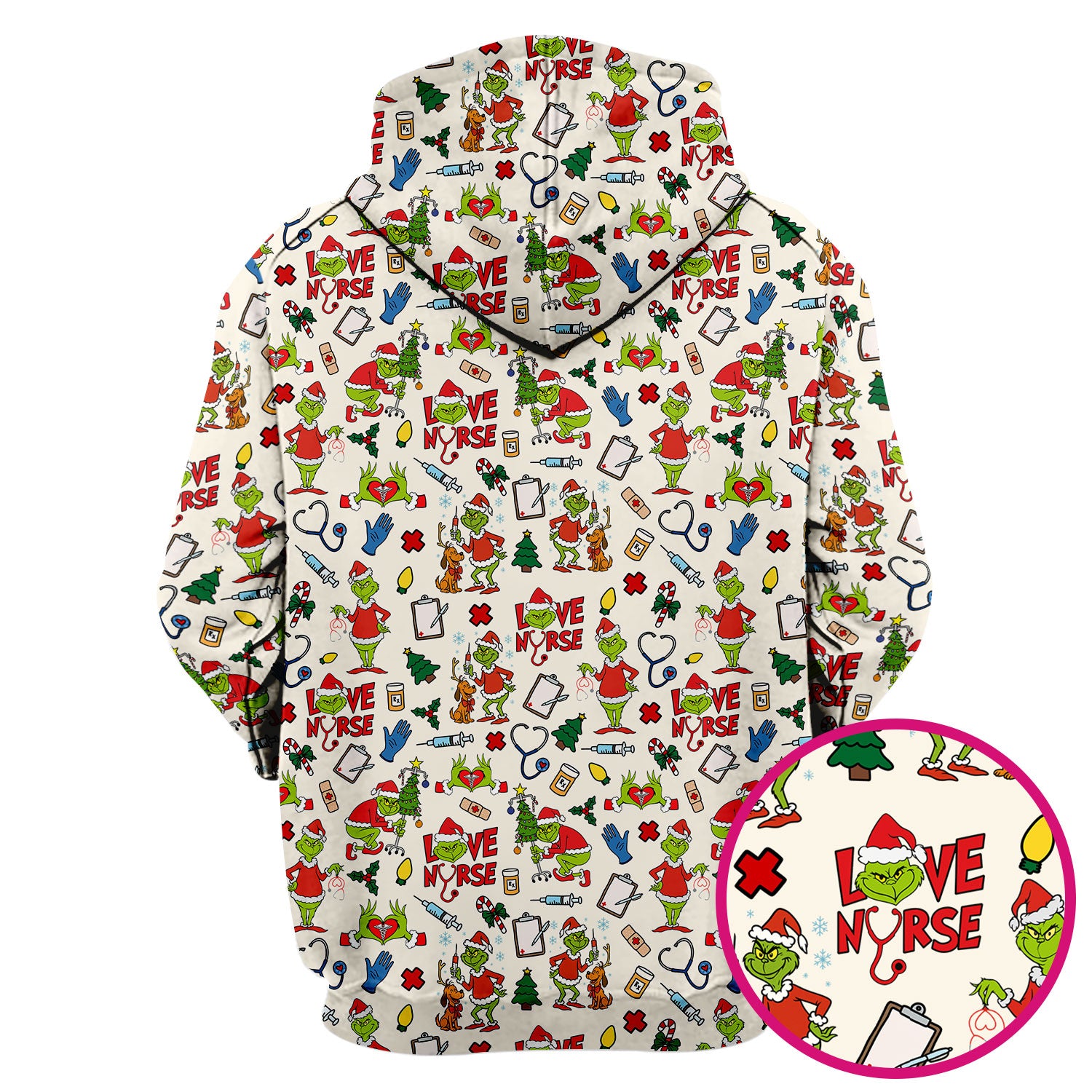 Grinch Nurse Scrub Shirt Multi Colors - Love Nurse Christmas Scrub Top - Funny Holiday Nursing Workwear with Pockets