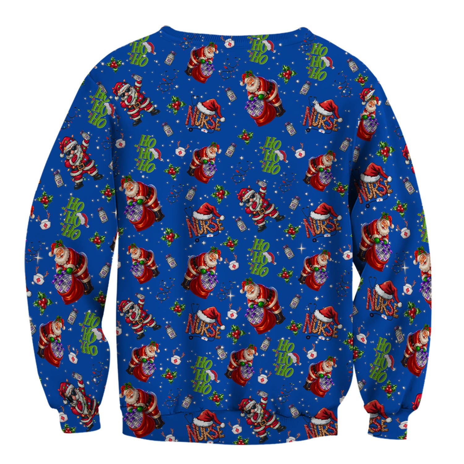 Santa Nurse Christmas Scrub Shirt - Funny Holiday Scrub Top Multi Colors - Cute Nursing Work Shirt with Pockets