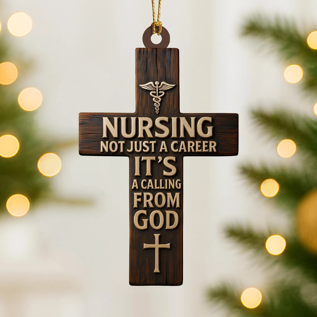 Christian Nurse Cross Ornament - Nursing Not Just a Career It’s a Calling from God - Religious Christmas Tree Decor Gift