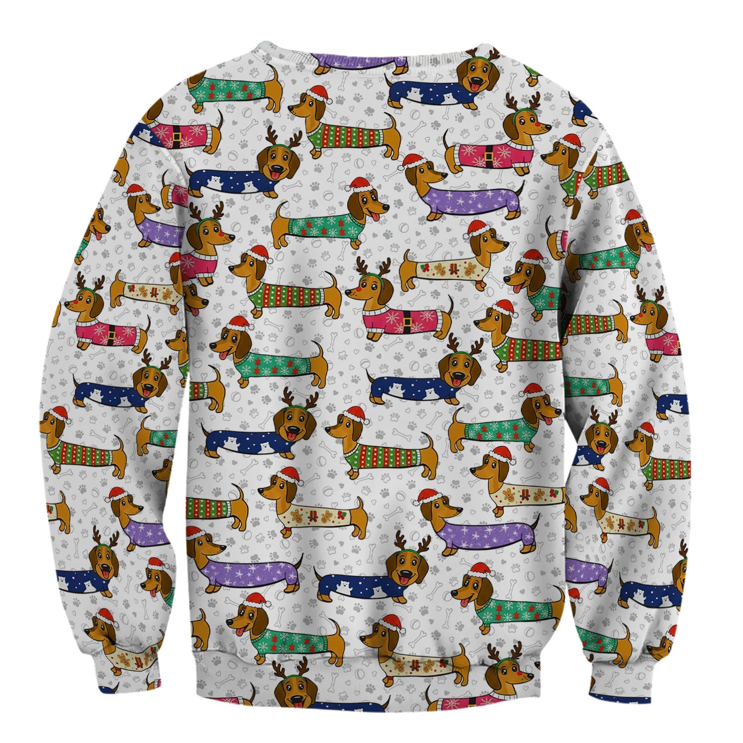 Christmas Dachshund Scrub Top for Women - Cute Dog Nursing Uniform with Pockets - Holiday Reindeer Wiener Dog Shirt - Funny Vet Tech Workwear