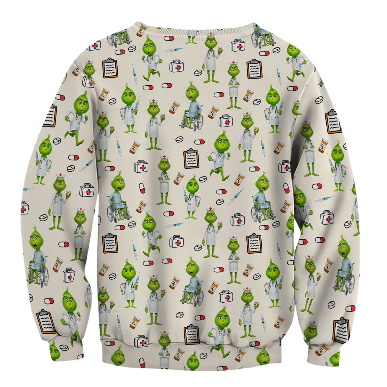 Funny Grinch Scrub Top - Christmas Medical Uniform for Women - Funny Holiday Nursing Gift for RN LPN CNA