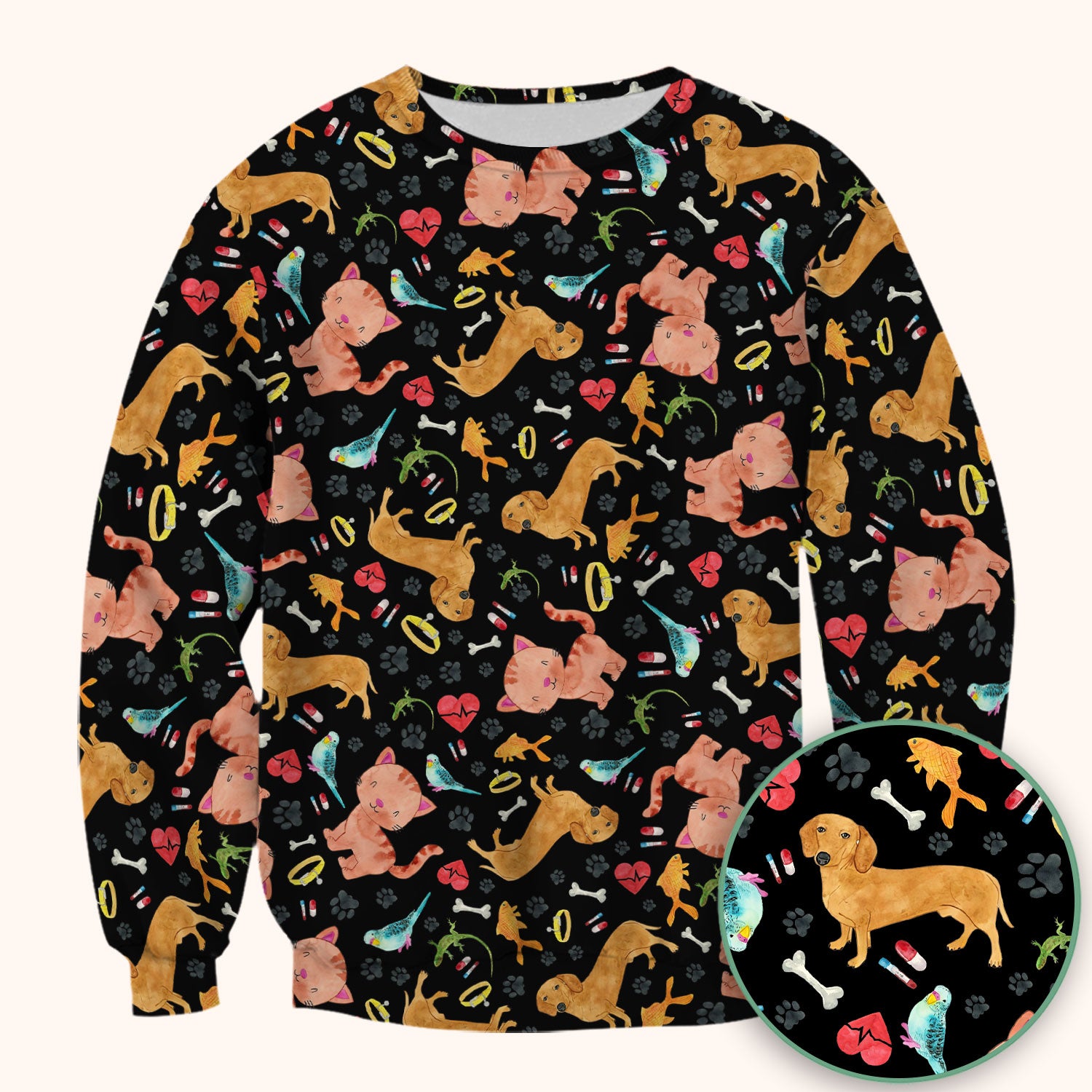 Cute Cat Dog Scrub Top - Animal Lover Medical Uniform - Funny Veterinary Nurse Shirt for Women RN CNA LPN