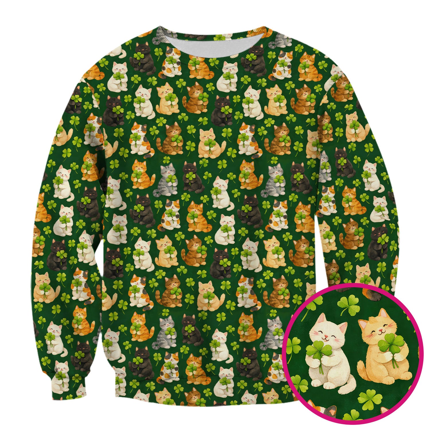 Funny St. Patrick’s Black Cat Nurse Scrub Top, Comfortable Uniform Scrubs For Nursing