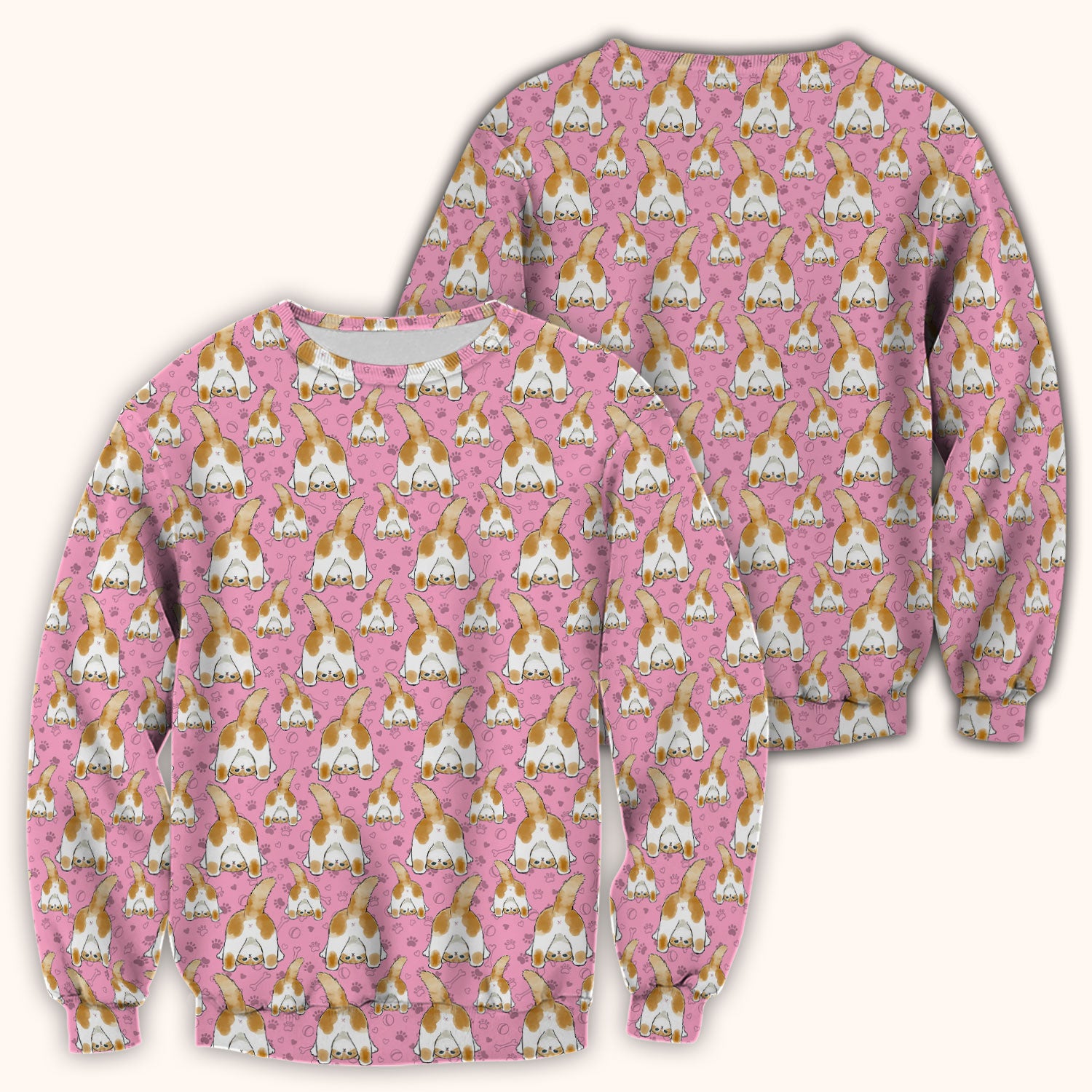 Cute Cat Butt Nurse Scrub Top, Cat Pattern Medical Shirt For Pet Lover, Breathable Fabrics Nursing Uniform