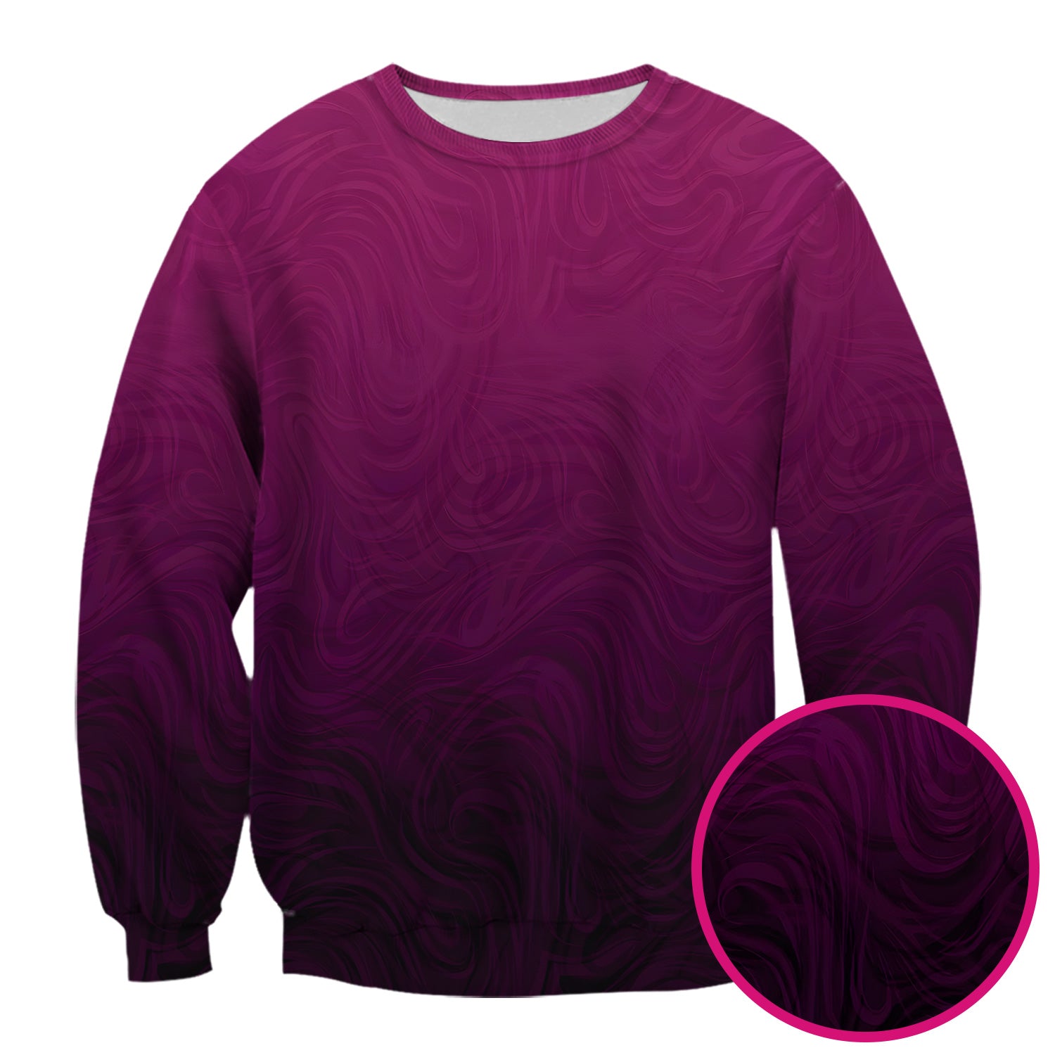 Abstract Swirl Ombre Pattern Scrub Top, Comfortable Scrubs for Nurses