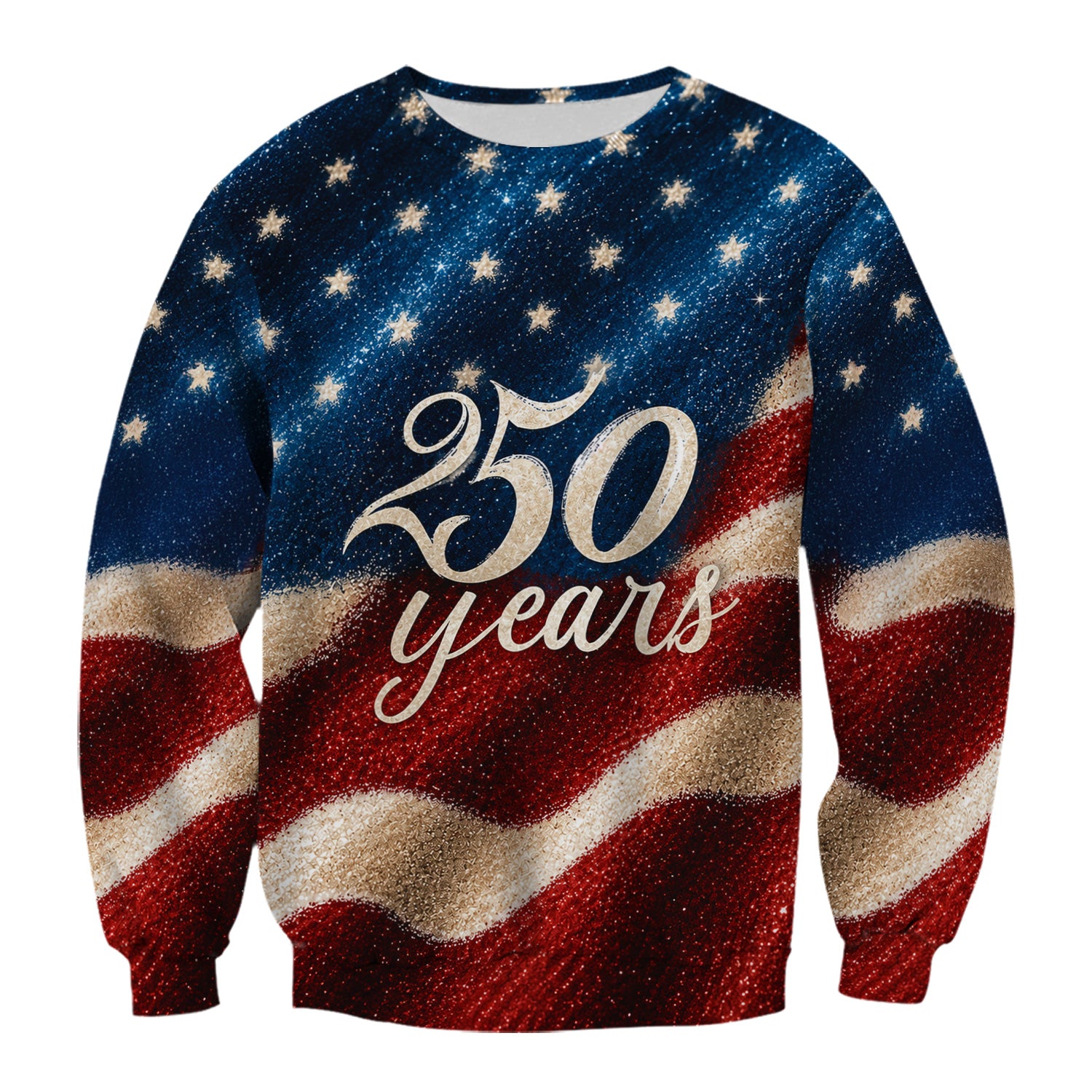 Festive American Flag 250 Years Pattern Scrub Top, Comfortable Scrubs for Nurses